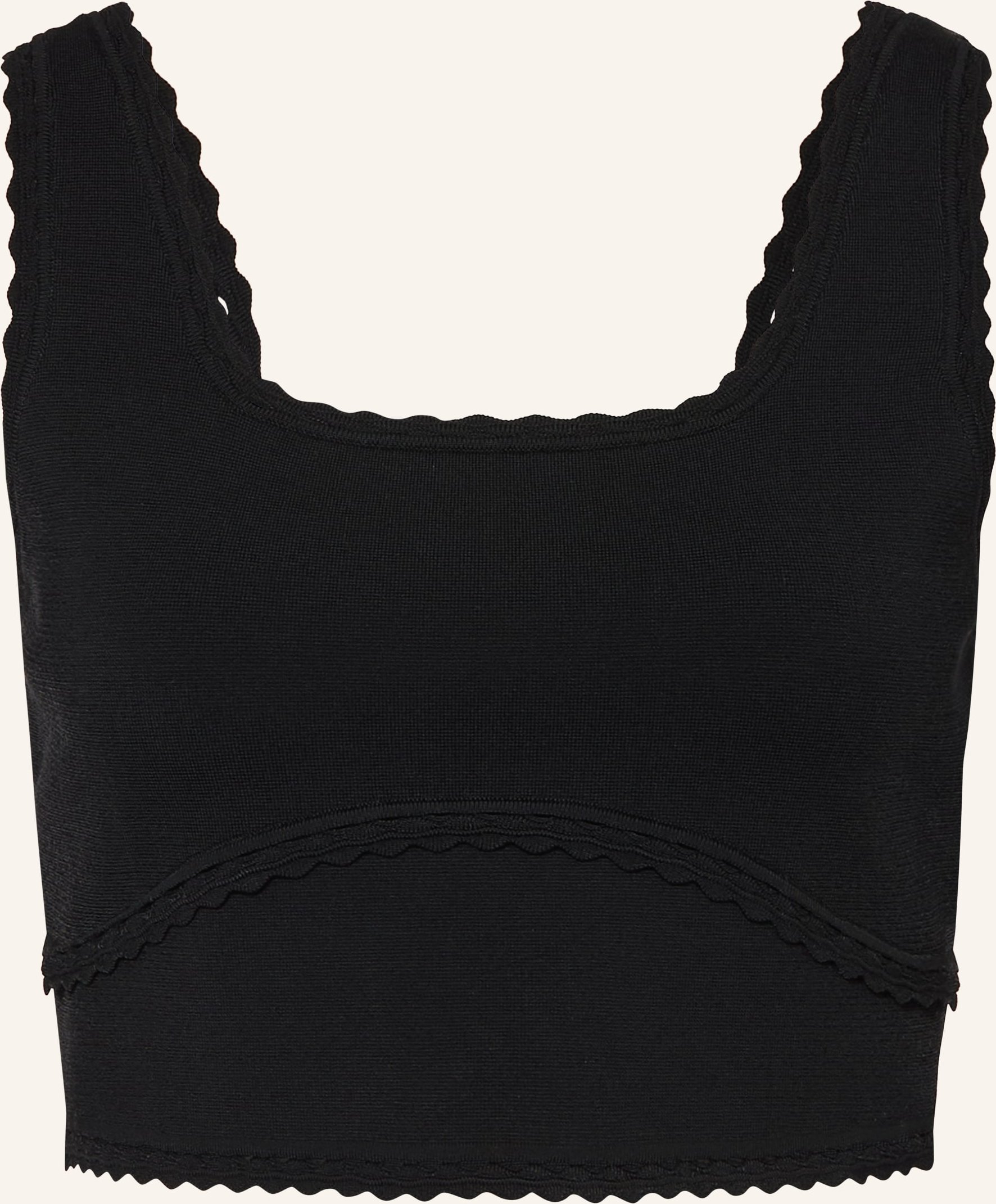 Sandro Cropped-Stricktop schwarz