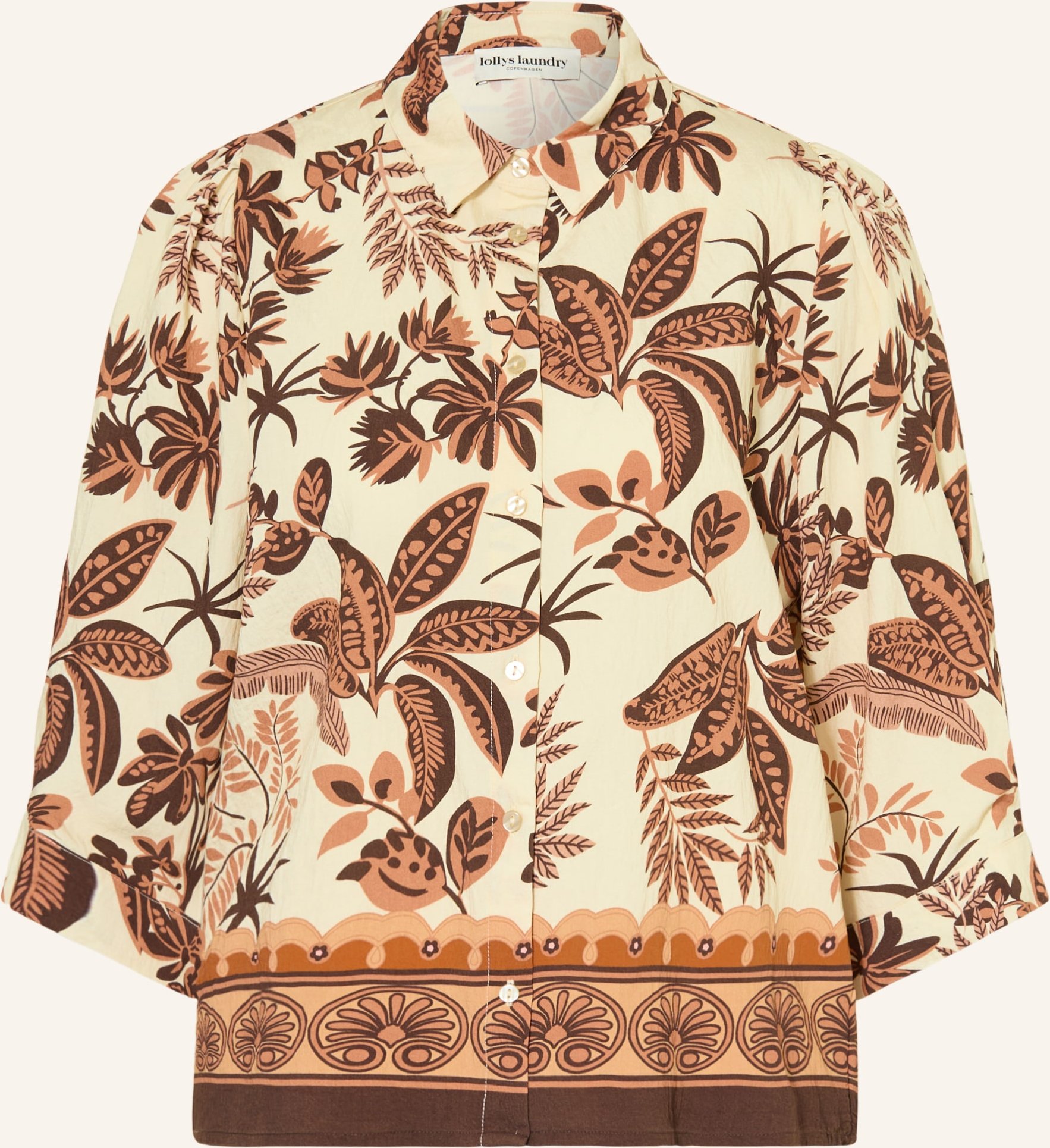 Lollys Laundry Hemdbluse Bonoll Mit 3/4-Arm weiss