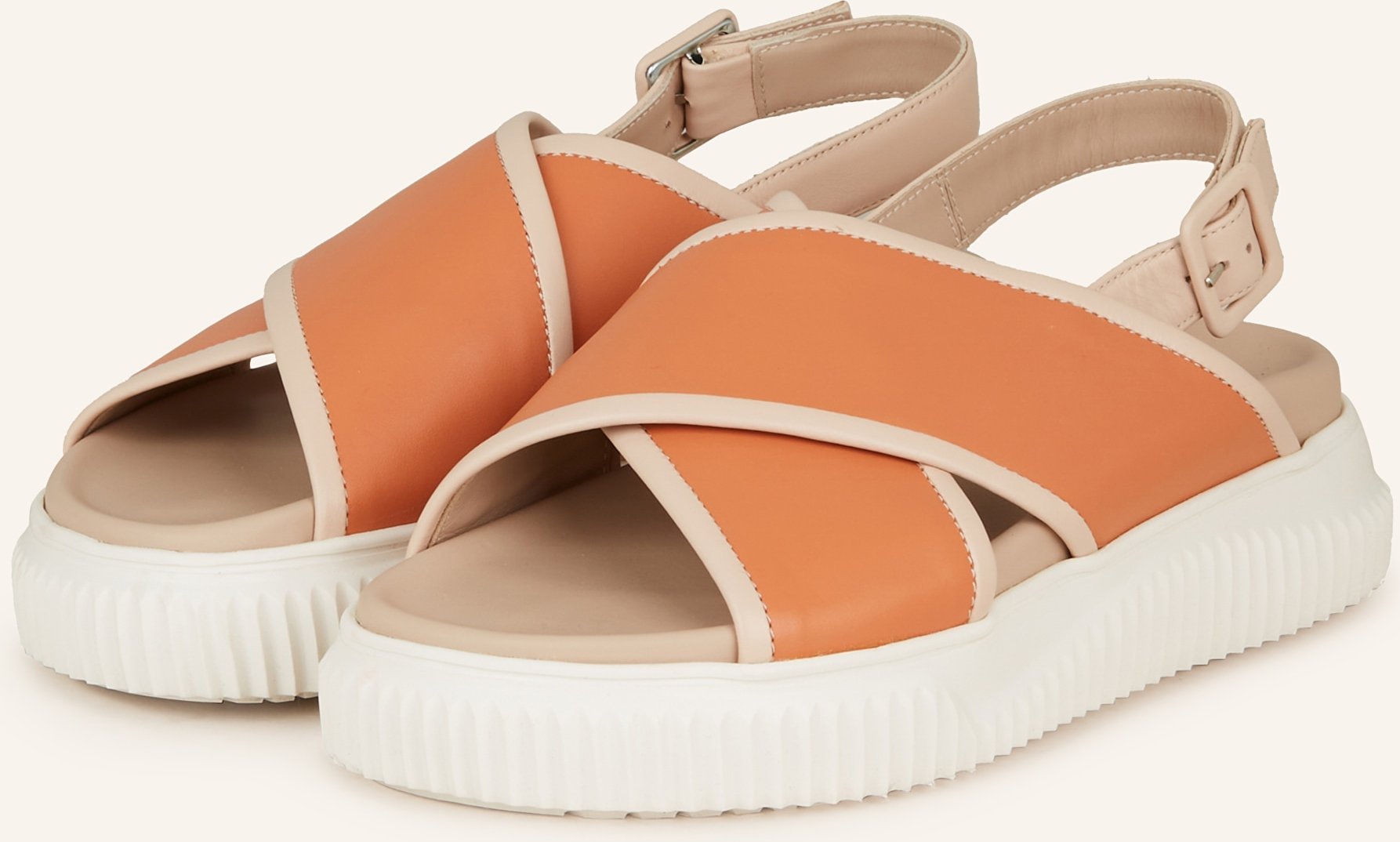 Voile Blanche Plateau-Sandalen Lisa beige