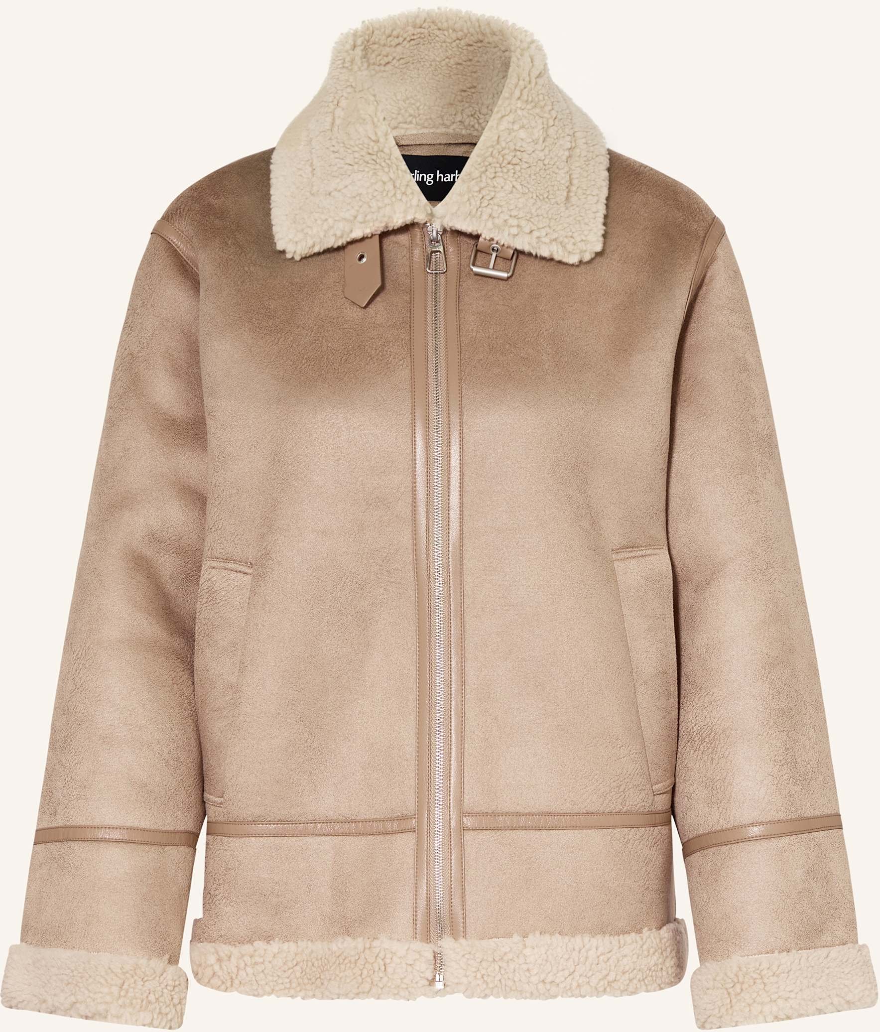 Darling Harbour Jacke In Lederoptik Mit Teddyfell braun