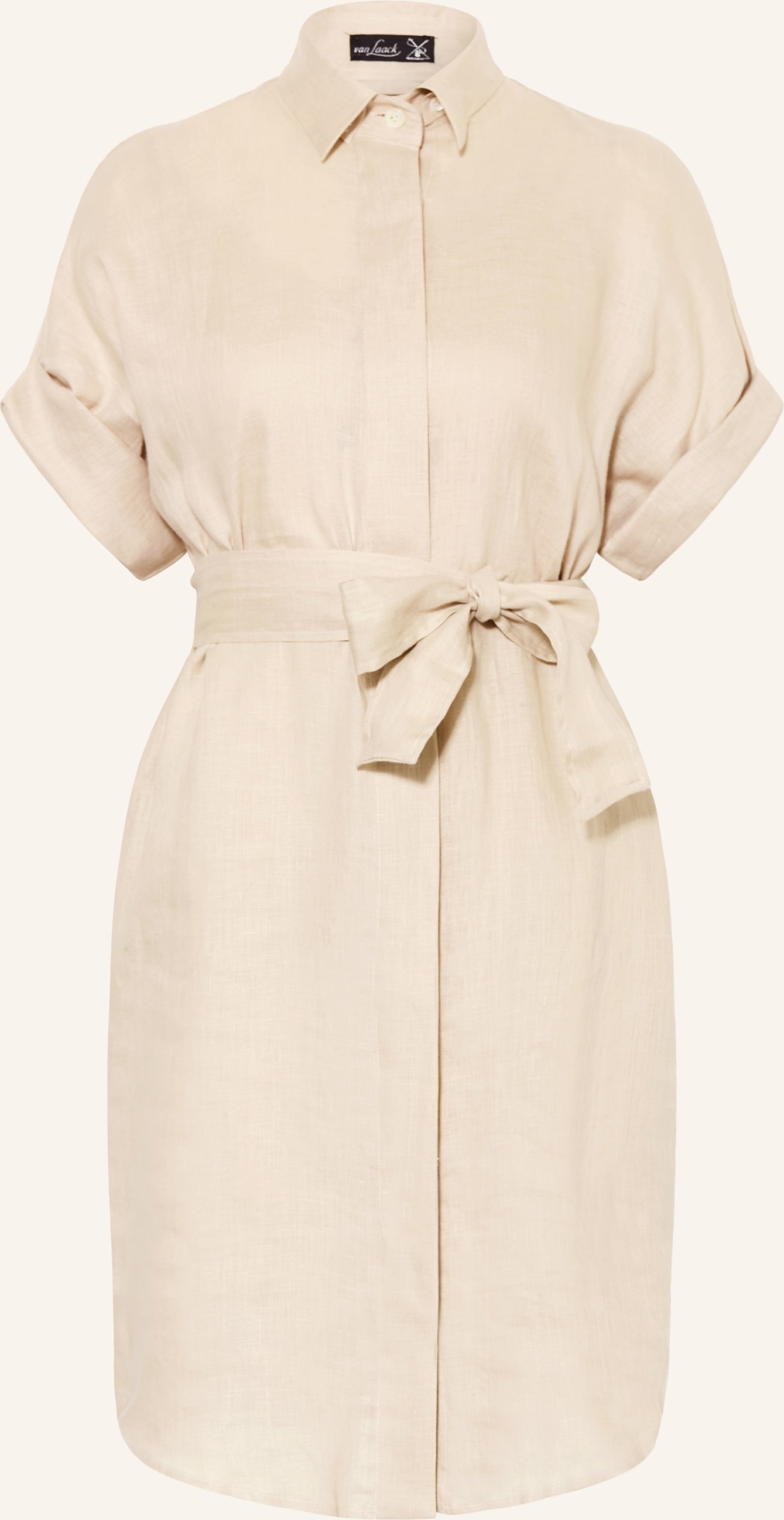 Van Laack Hemdblusenkleid Vl-Kailyn-Brlv Aus Leinen beige