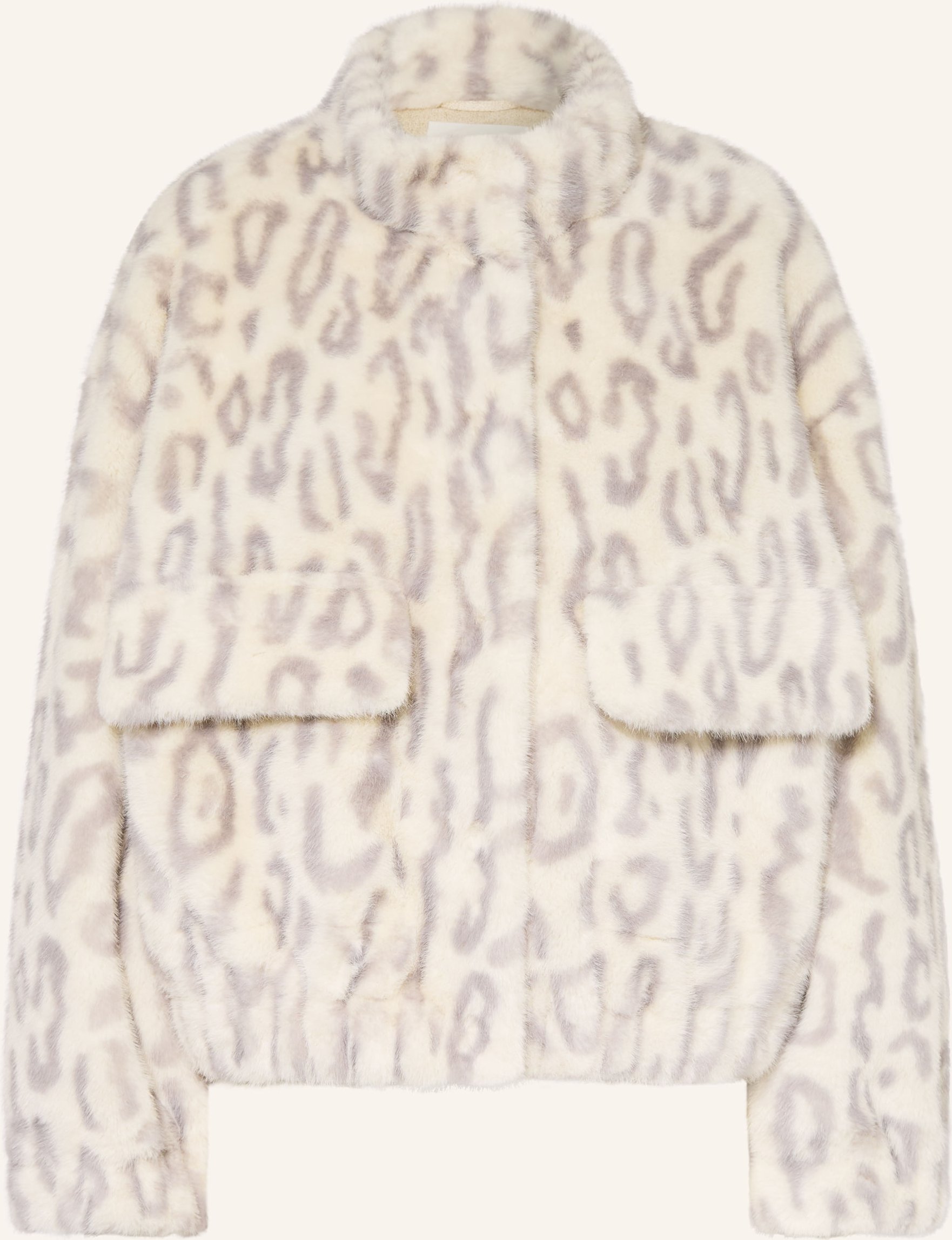 Ba&Sh Kunstfell-Jacke Saros weiss