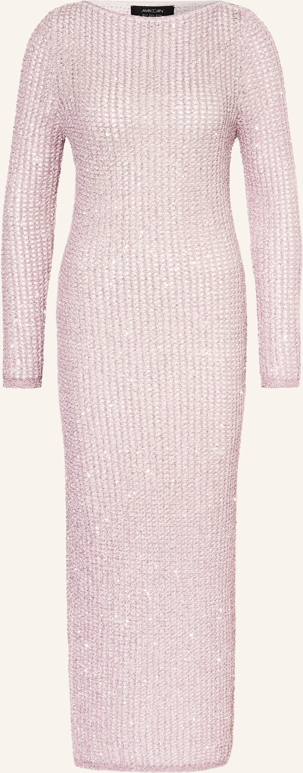 Marc Cain Strickkleid Mit Pailletten rosa