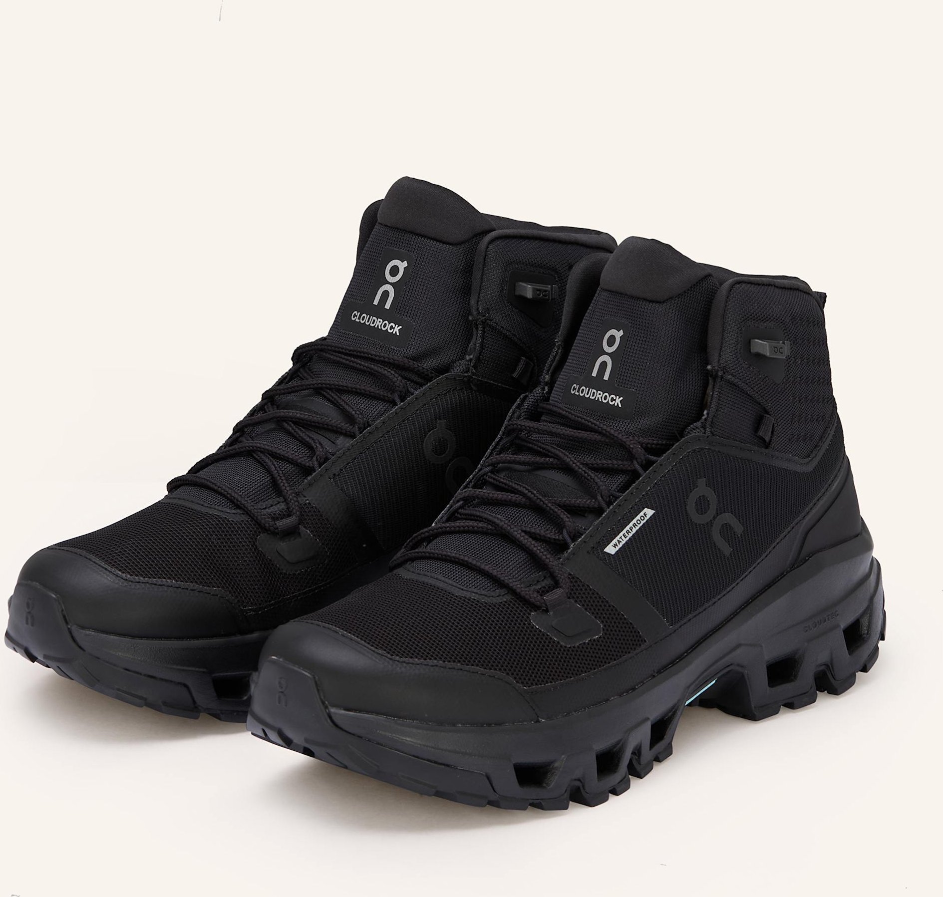 Thumbnail - On Wanderschuhe Cloudrock Mid Wp schwarz