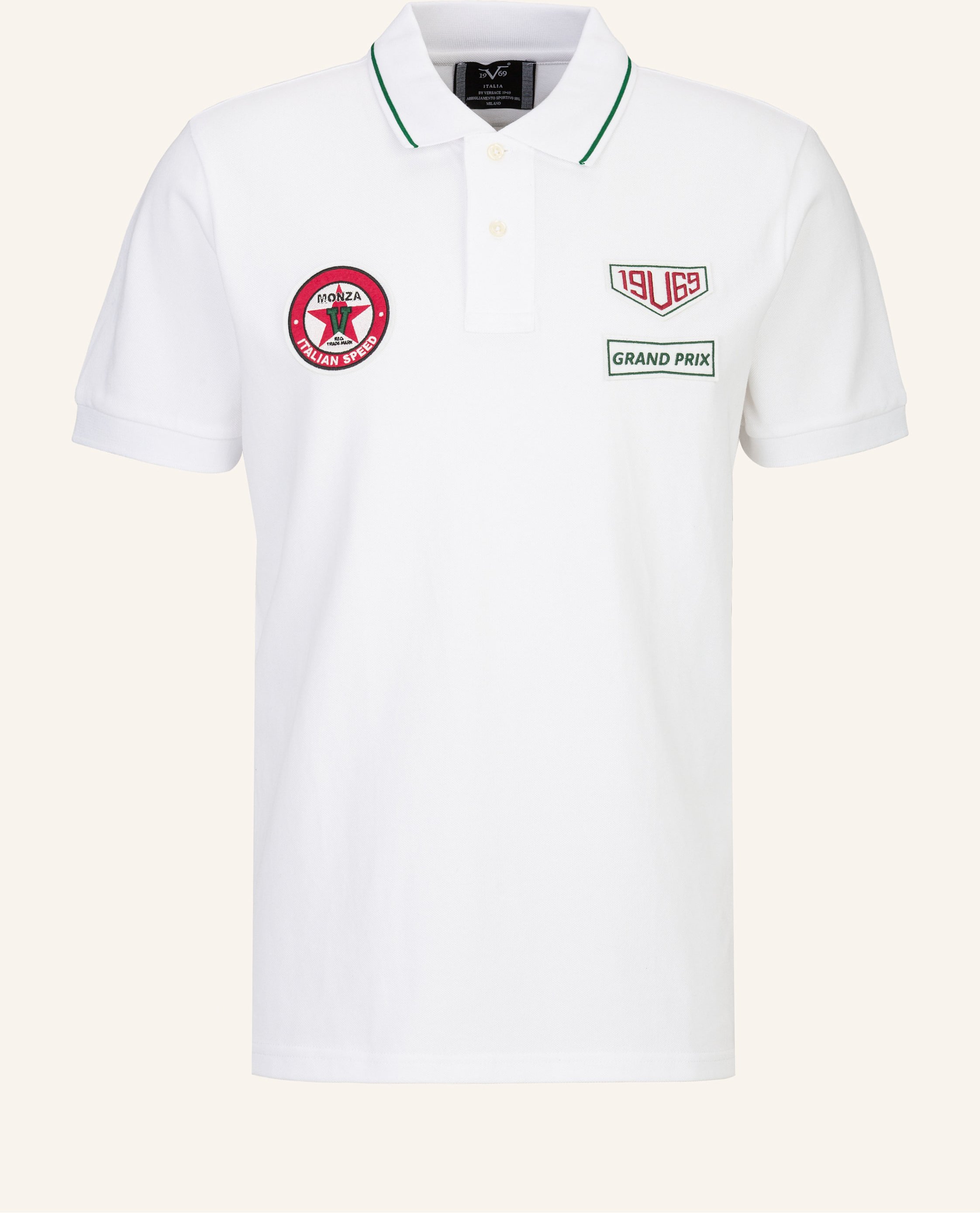 19V69 Italia Poloshirt Emilio Racing weiss