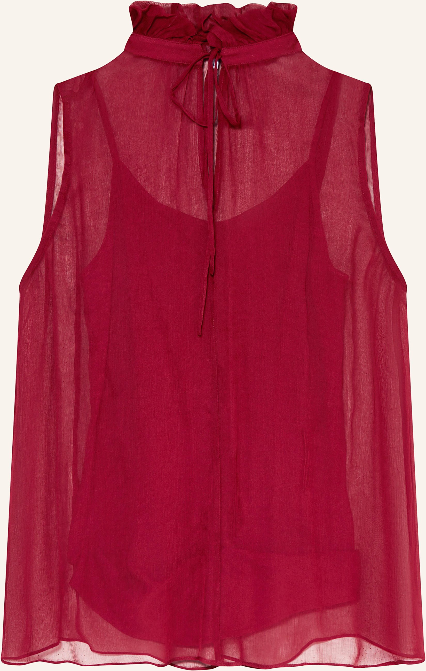 Mrs & Hugs Top Mit Rüschen rot