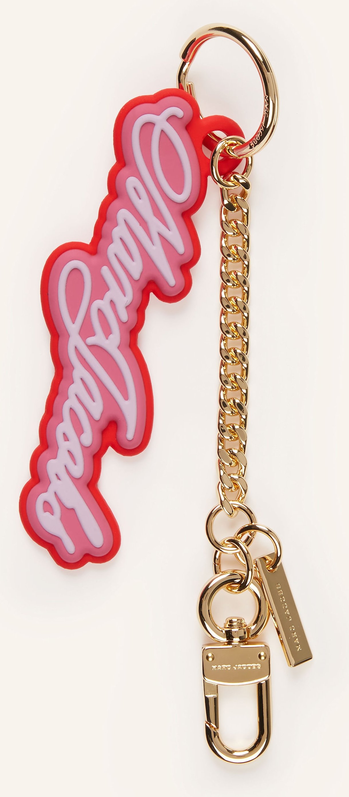 Marc Jacobs Taschenanhänger The Cursive Logo Charm pink