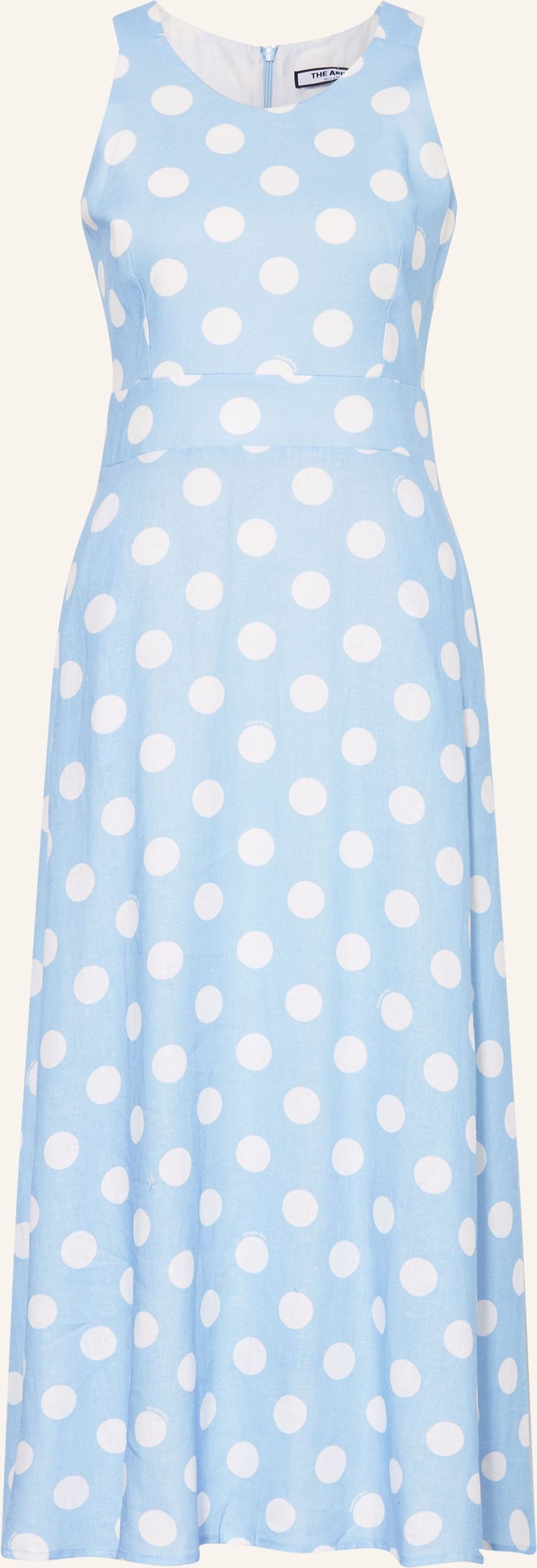 The Abito Kleid Mit Leinen blau