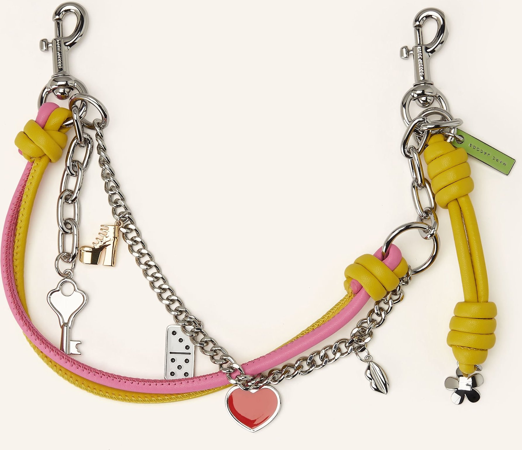 Thumbnail - Marc Jacobs Taschenanhänger The Mini Icon Chain Charm pink