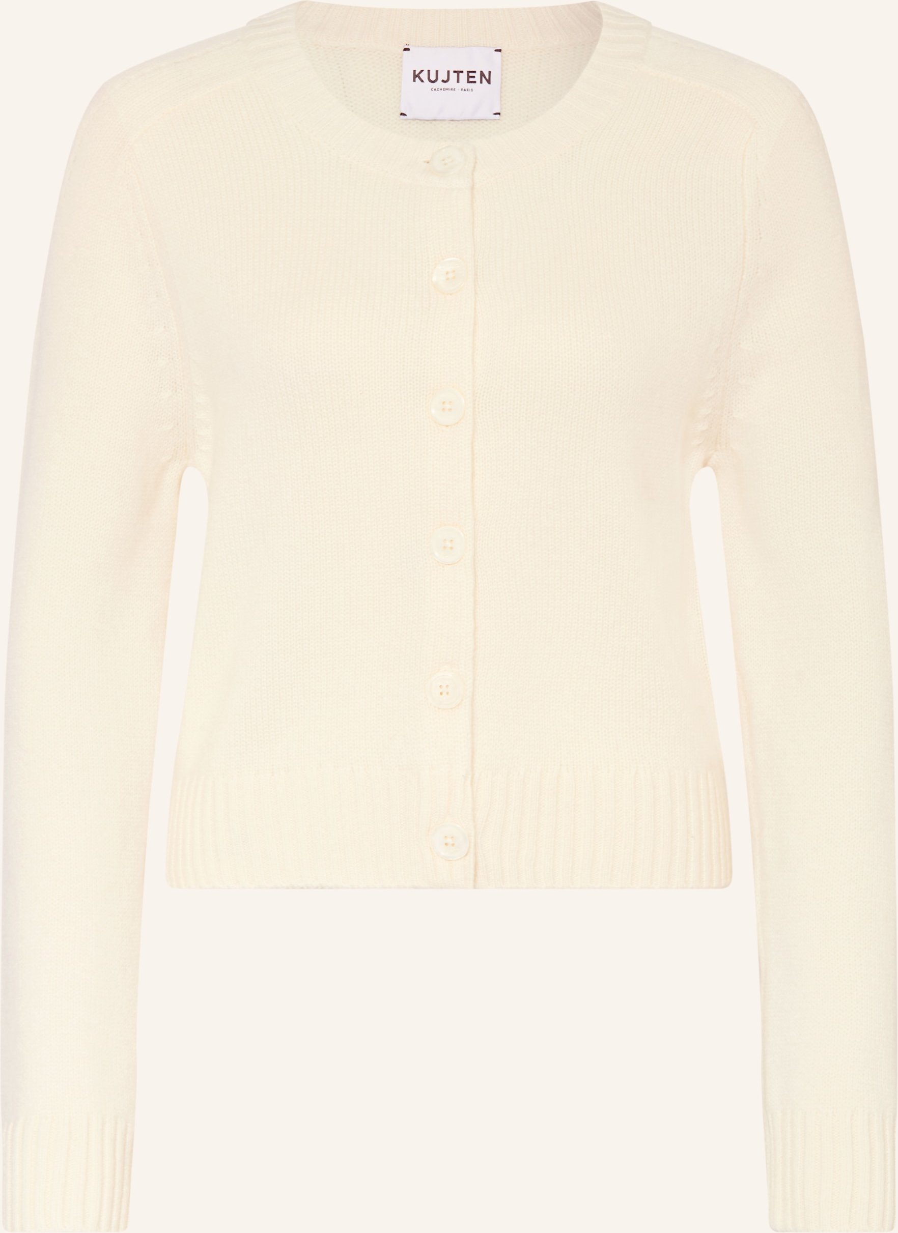 Kujten Strickjacke Caroline Aus Cashmere weiss