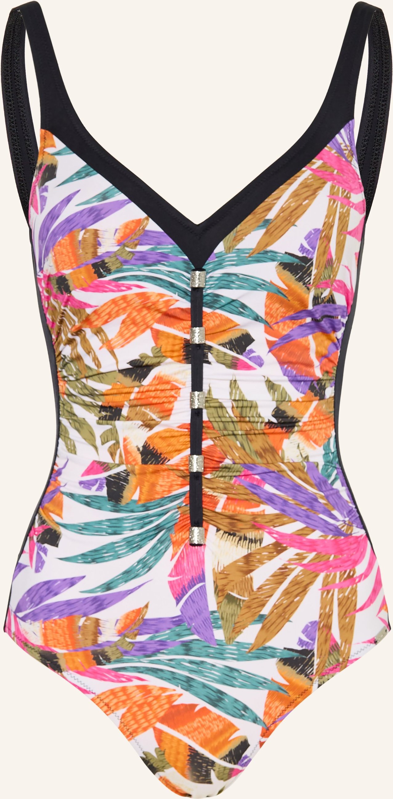 Charmline Shape-Badeanzug Palm Poetry rot