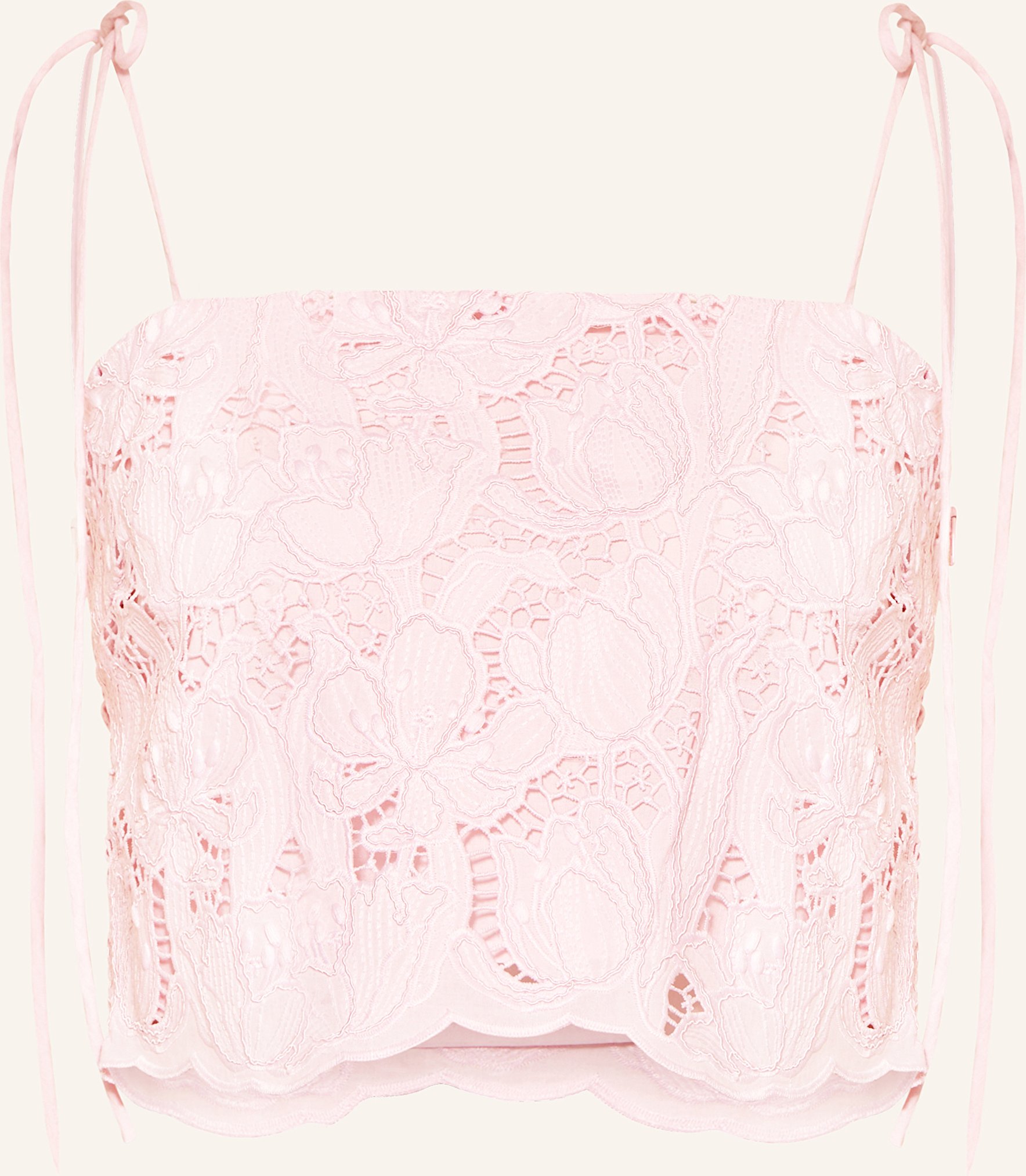 Mrs & Hugs Cropped-Top Aus Spitze rosa