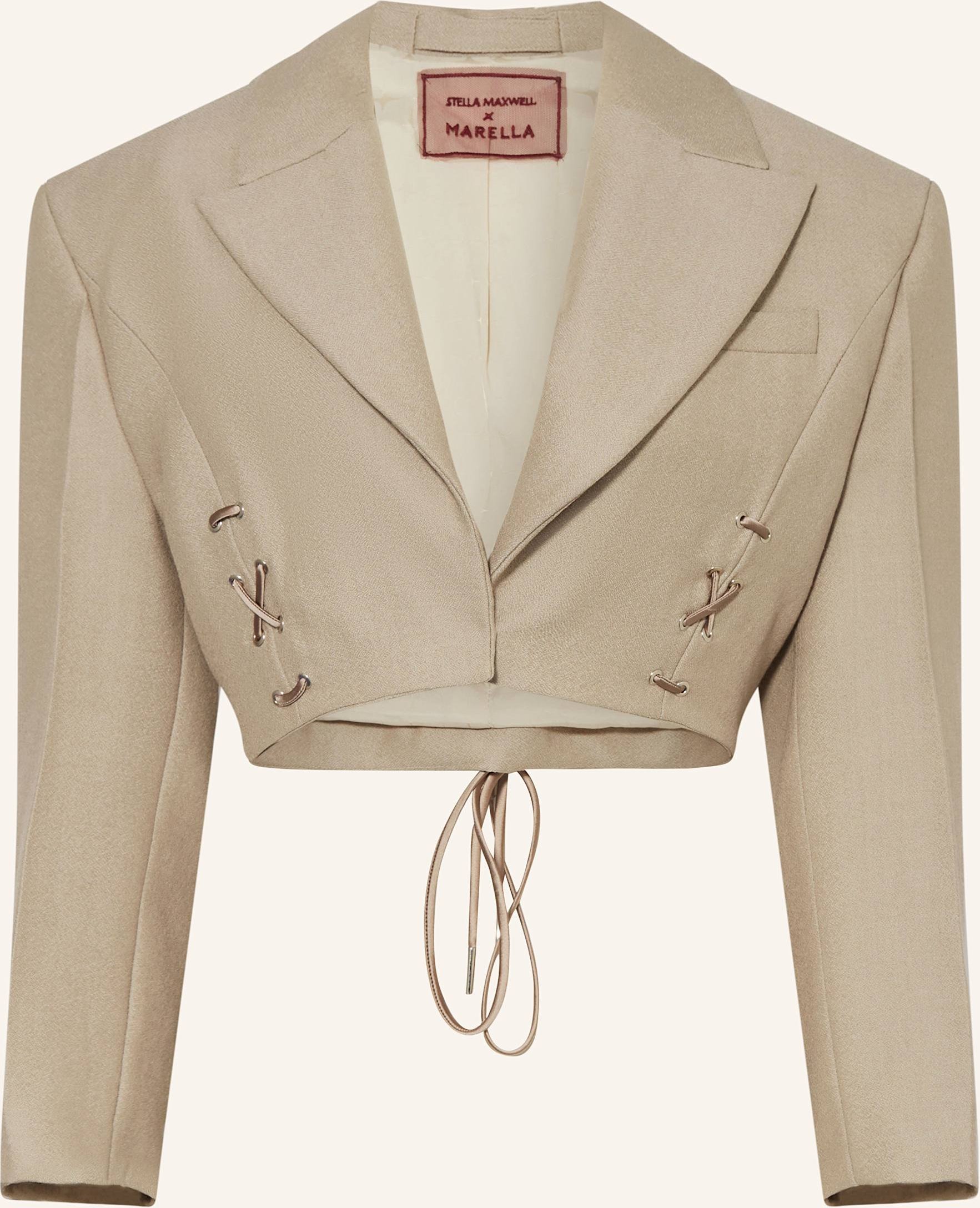 Thumbnail - Marella Cropped-Blazer beige