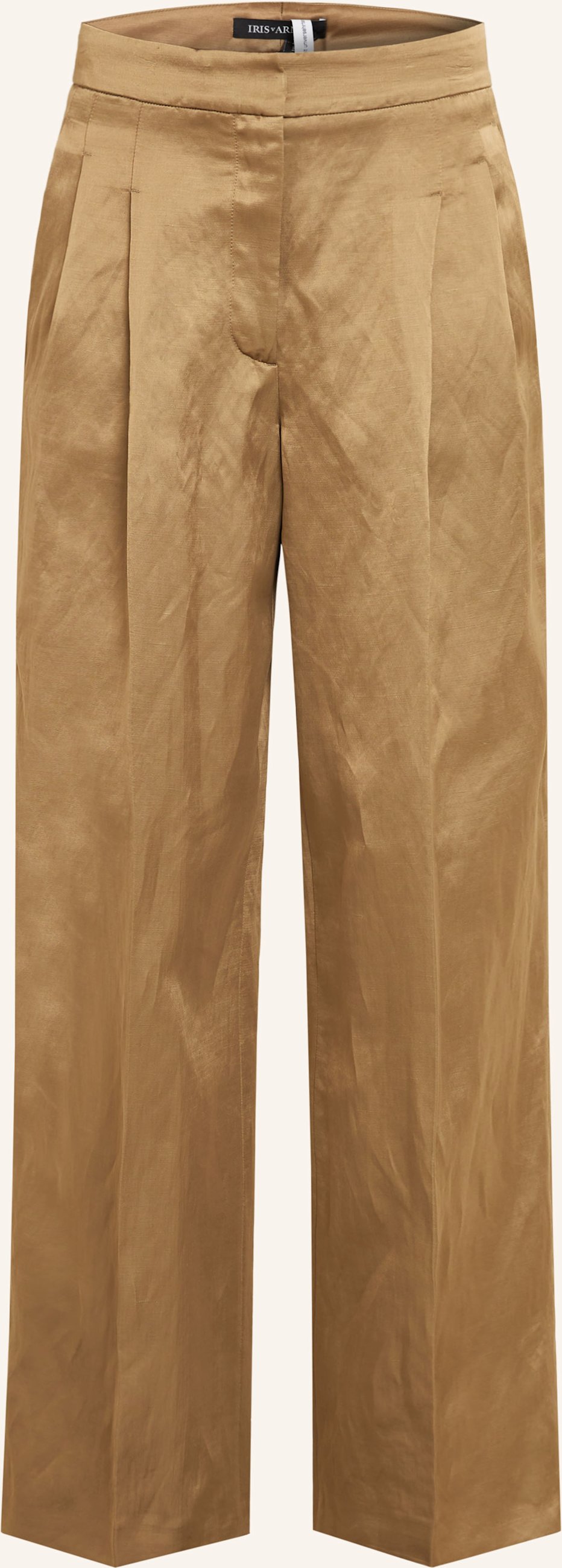 Iris Von Arnim Satinhose Lainie Mit Leinen braun
