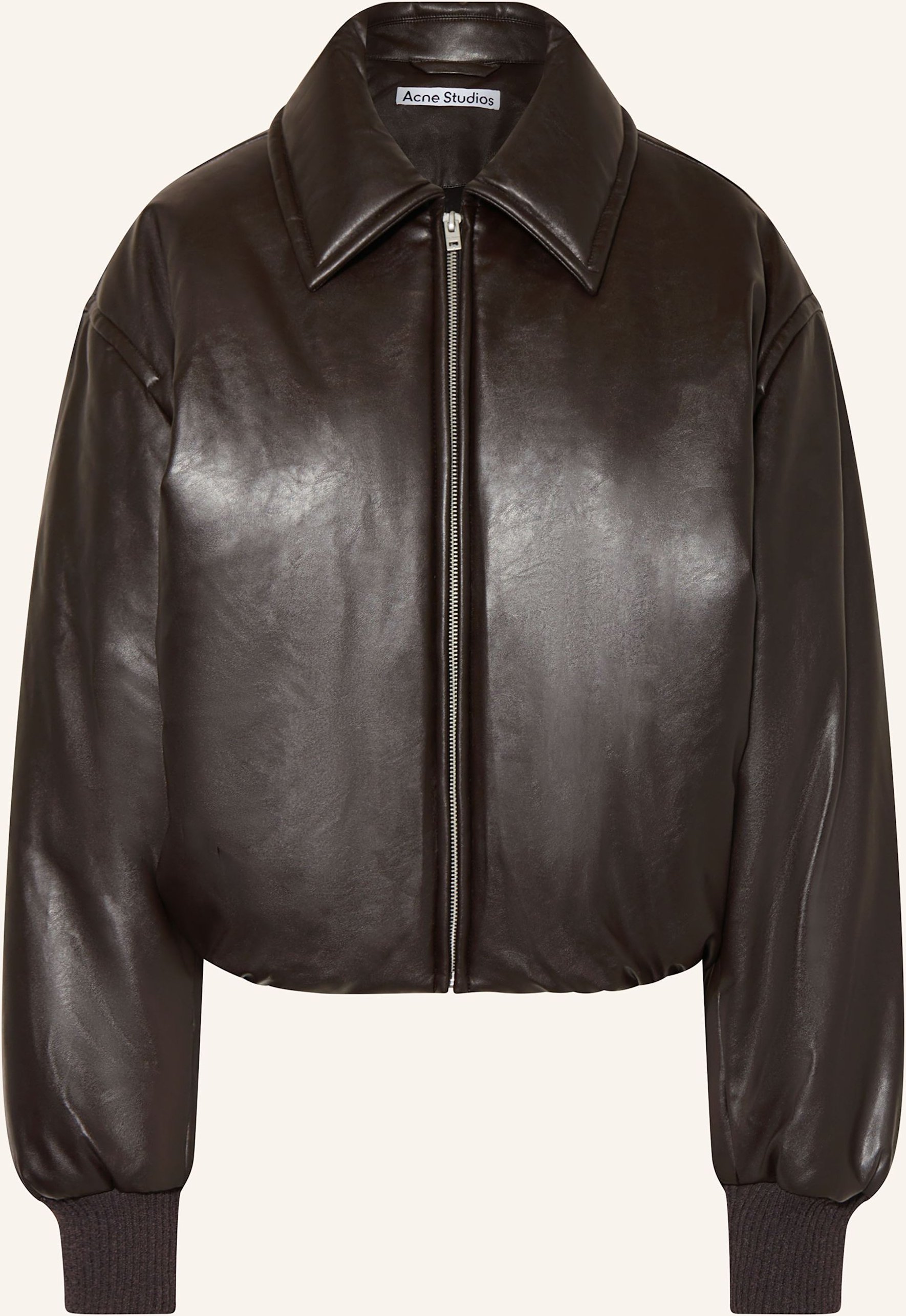 Thumbnail - Acne Studios Jacke In Lederoptik braun