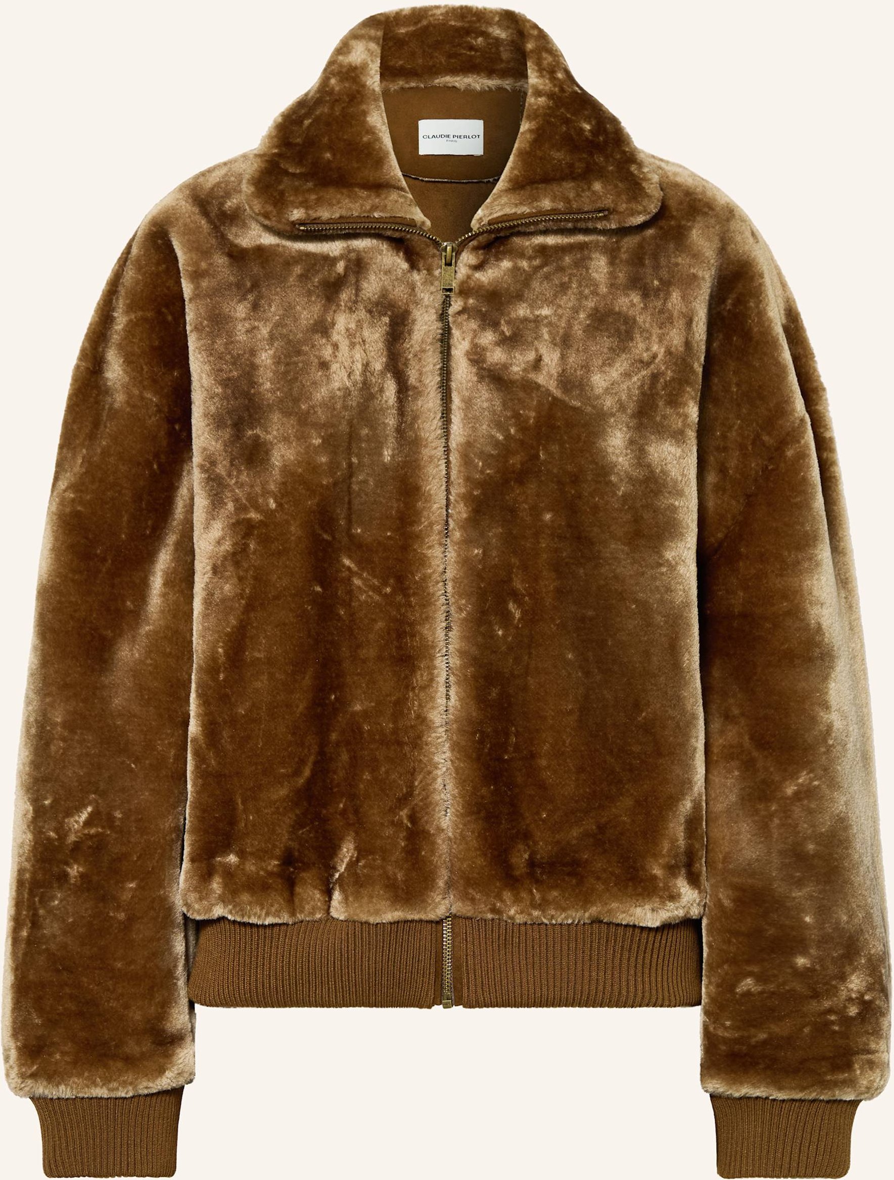 Claudie Pierlot Kunstfell-Jacke braun