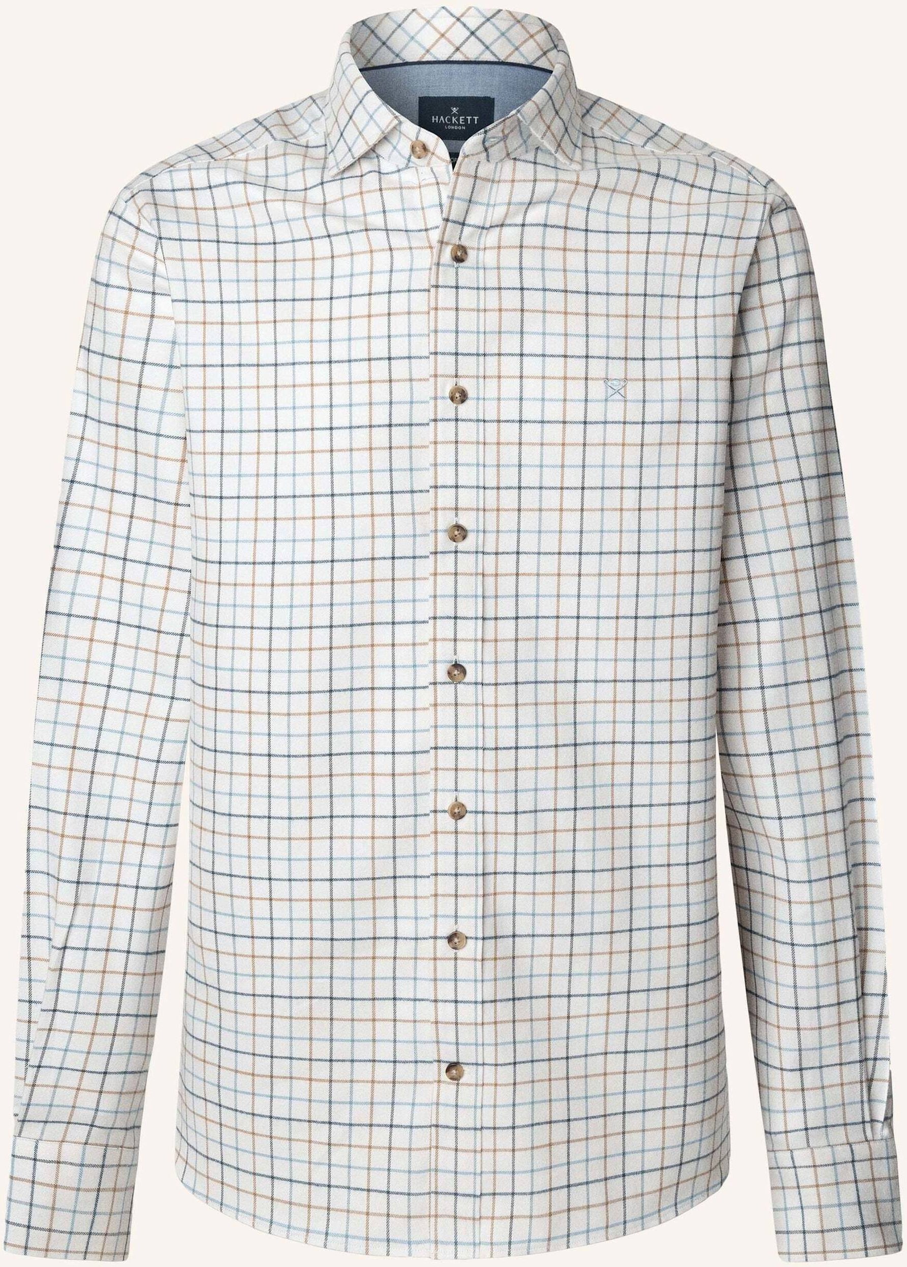 Hackett London Freizeithemd Lge Flannel Tattersall blau