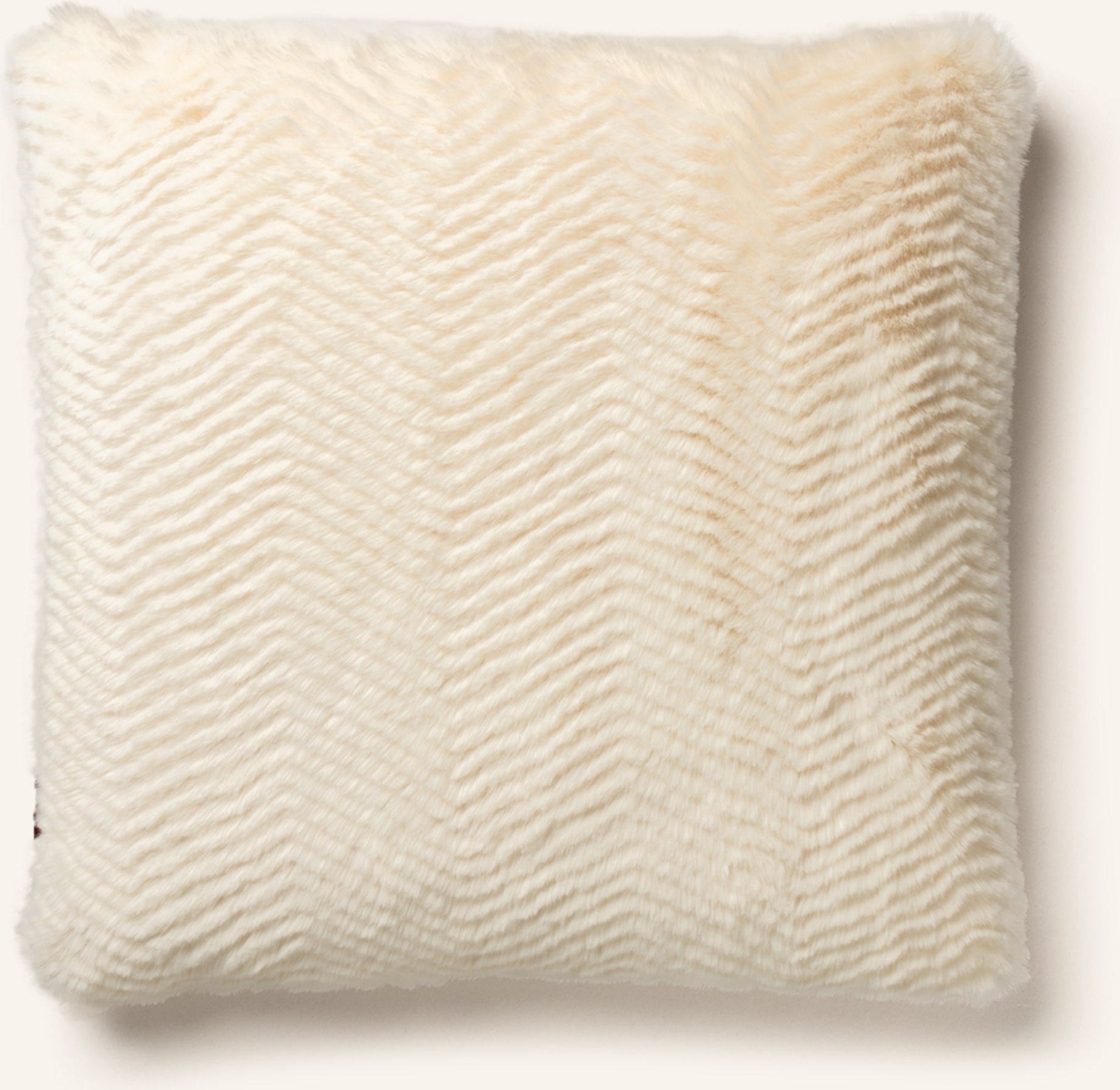 Aigner Kunstfell-Dekokissenhülle Lux beige