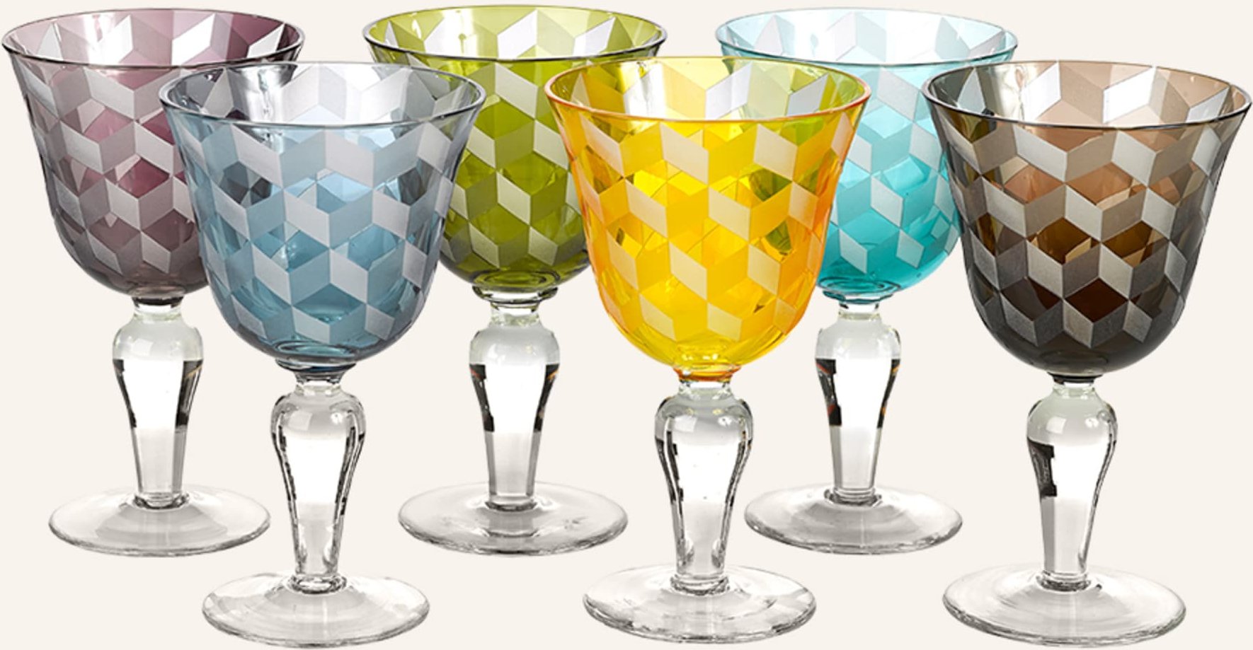 Polspotten 6er-Set Weingläser orange