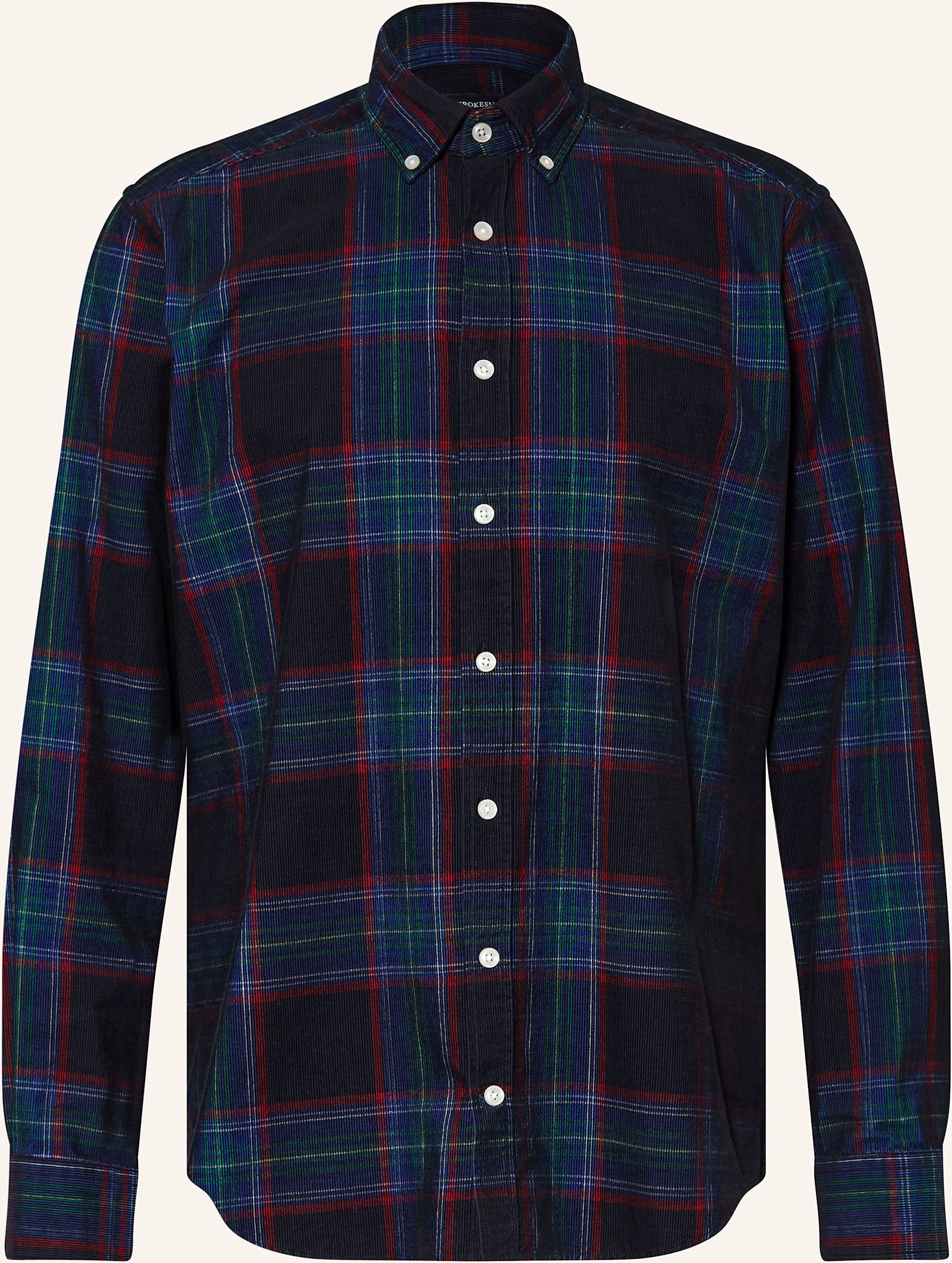 Strokesman's Cordhemd Regular Fit blau