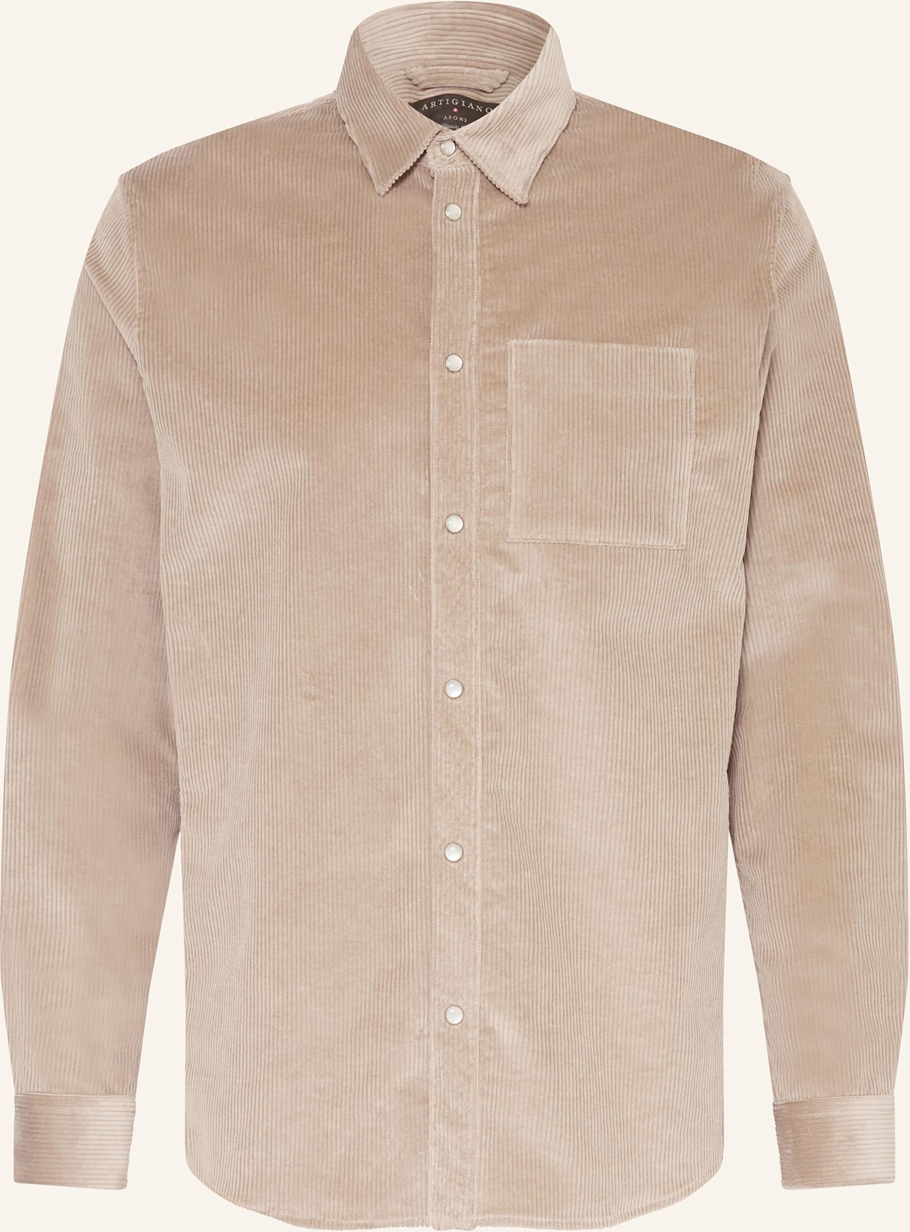 Artigiano Cordhemd Classic Fit beige