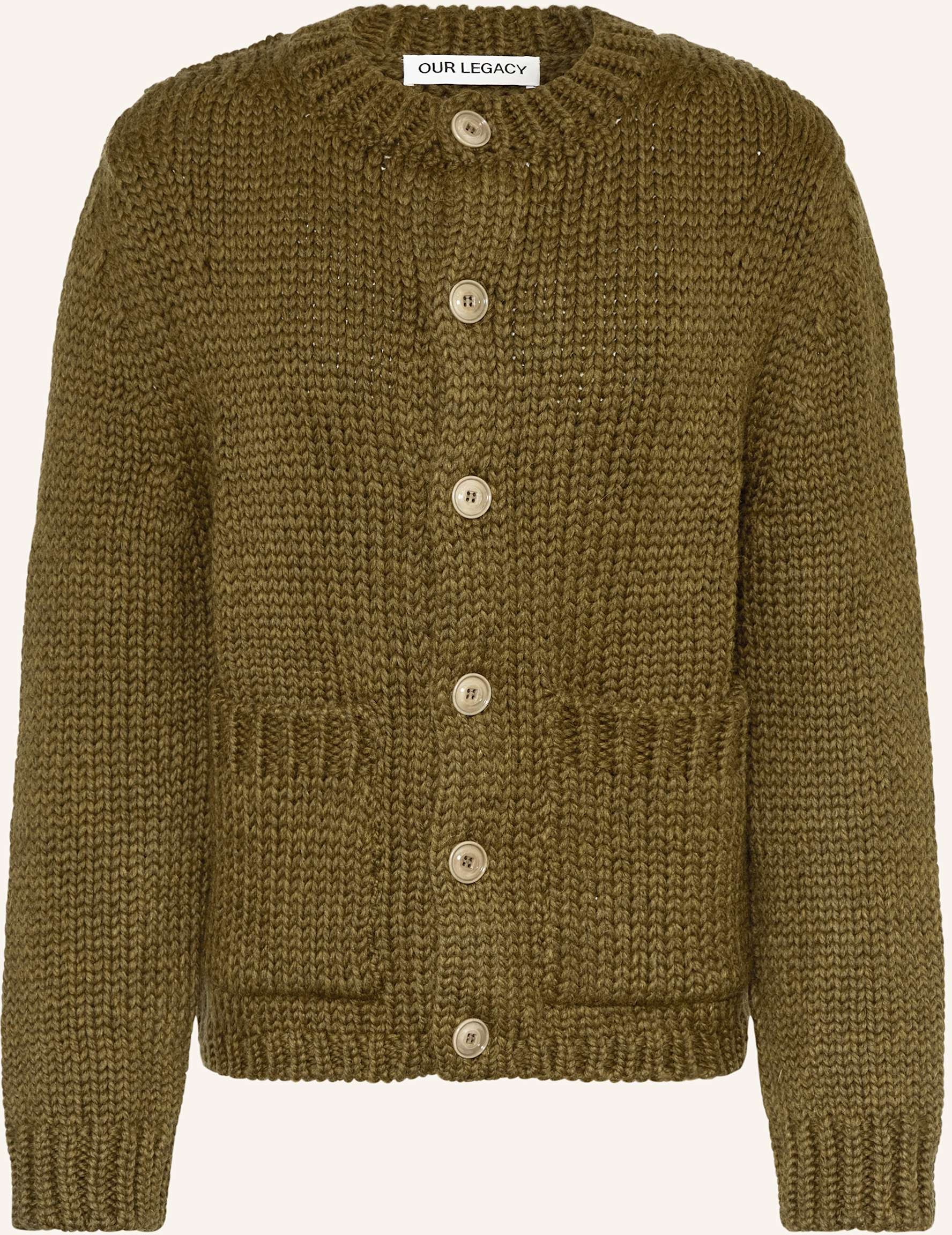 Thumbnail - Our Legacy Strickjacke Mit Alpaka gruen
