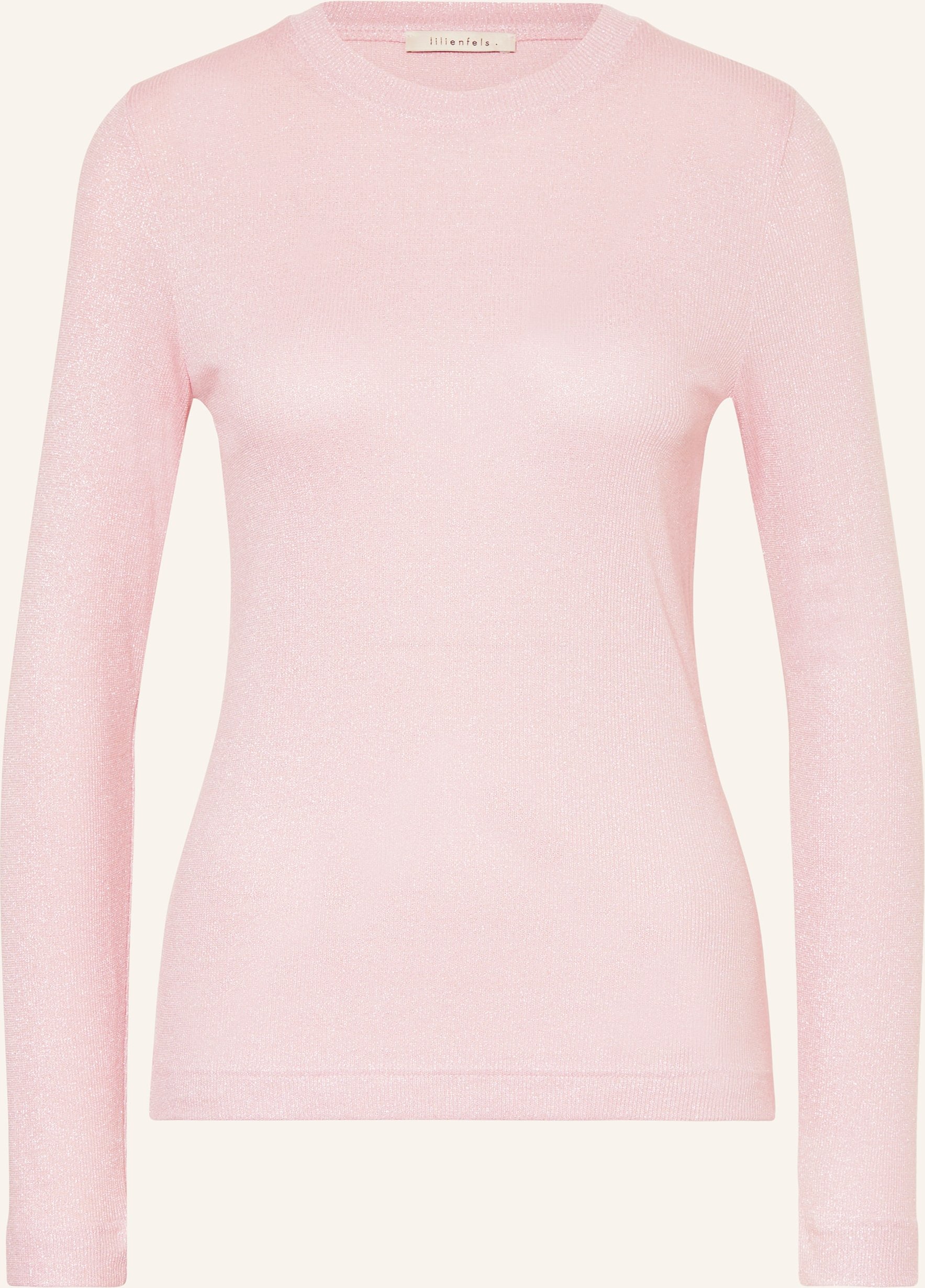 Lilienfels Longsleeve Mit Glitzergarn rosa