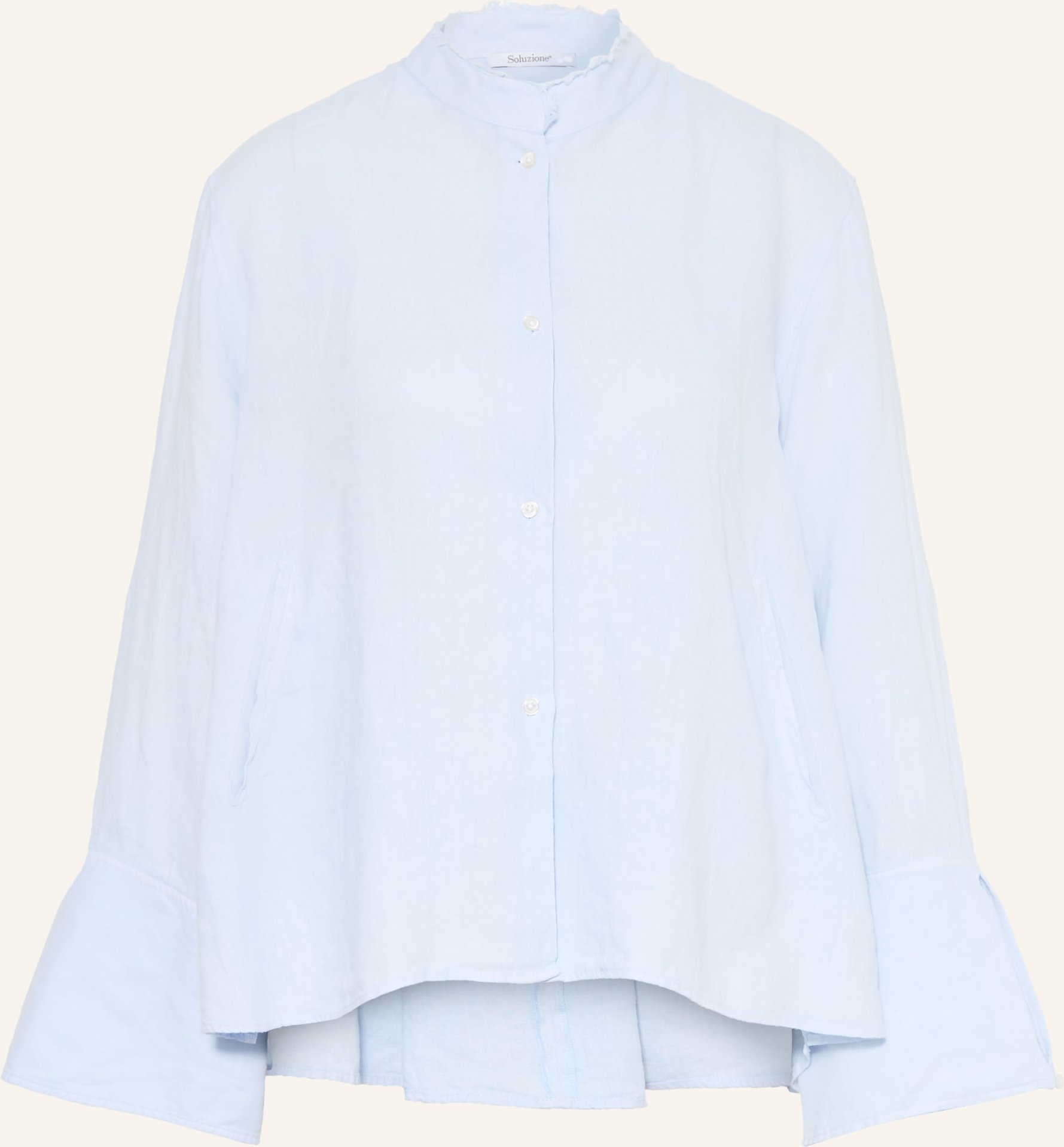 Soluzione Leinenbluse blau