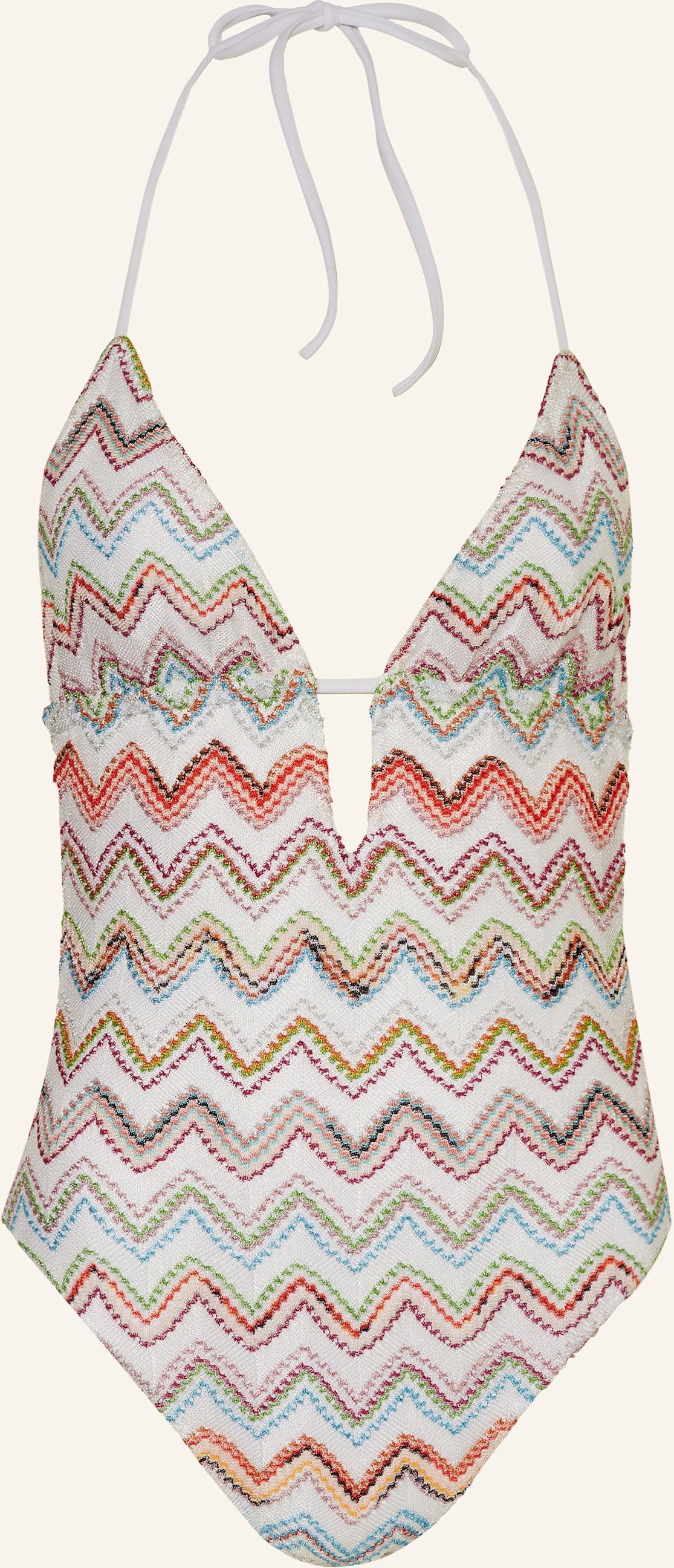 Missoni Neckholder-Badeanzug Mit Glitzergarn beige