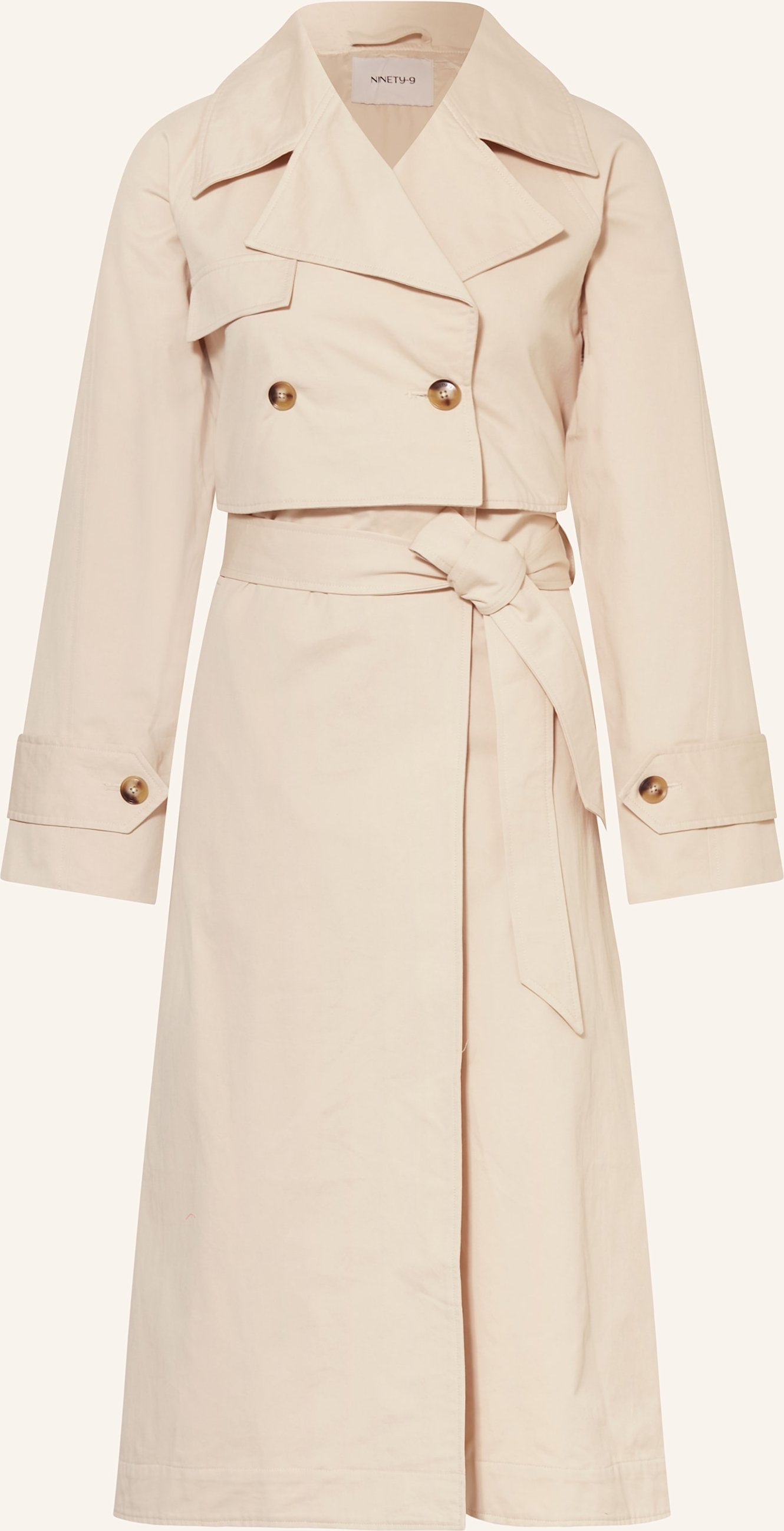 Ninety-9 Trenchcoat Unzip Me beige