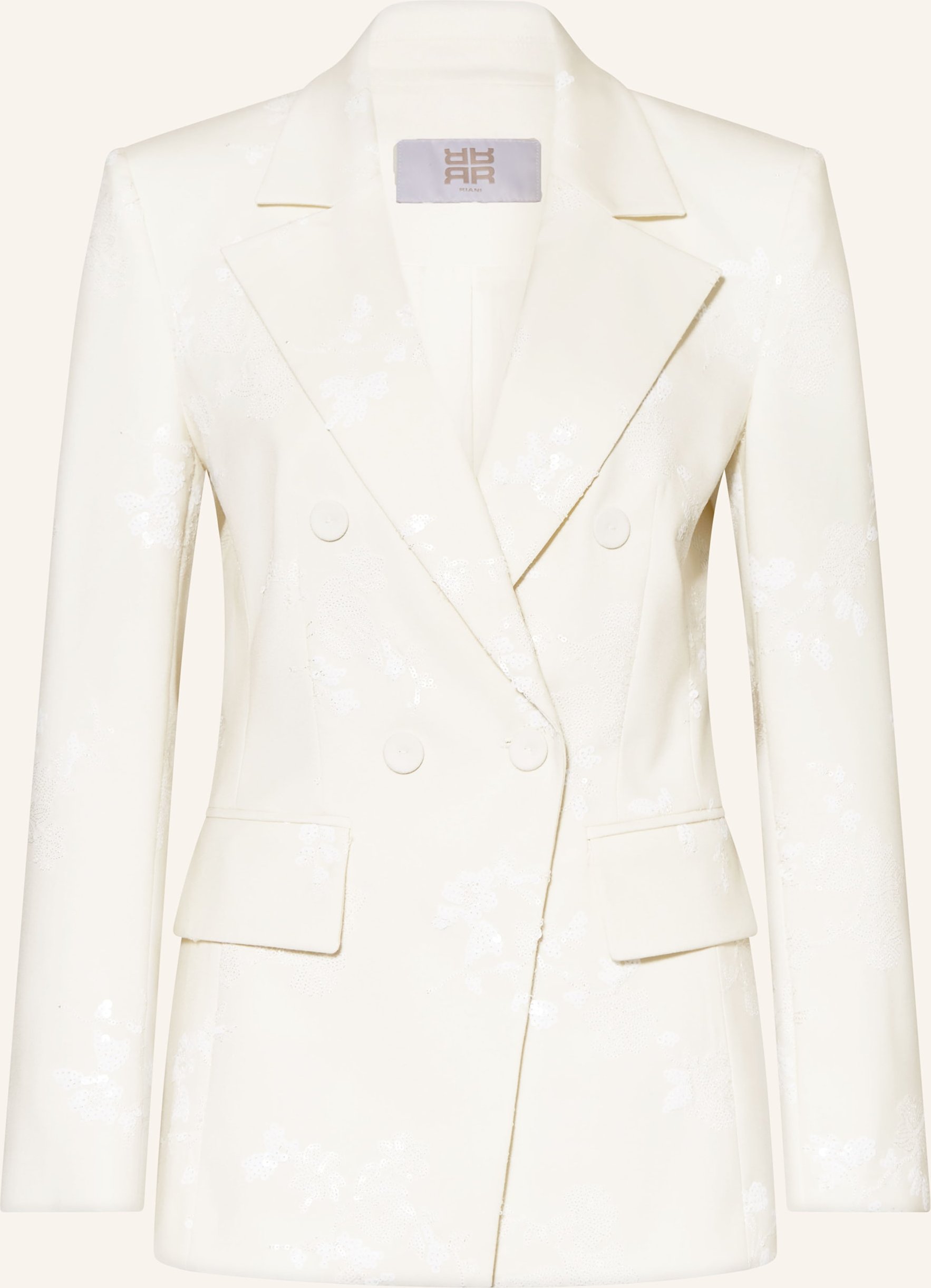 Riani Blazer Mit Pailletten weiss