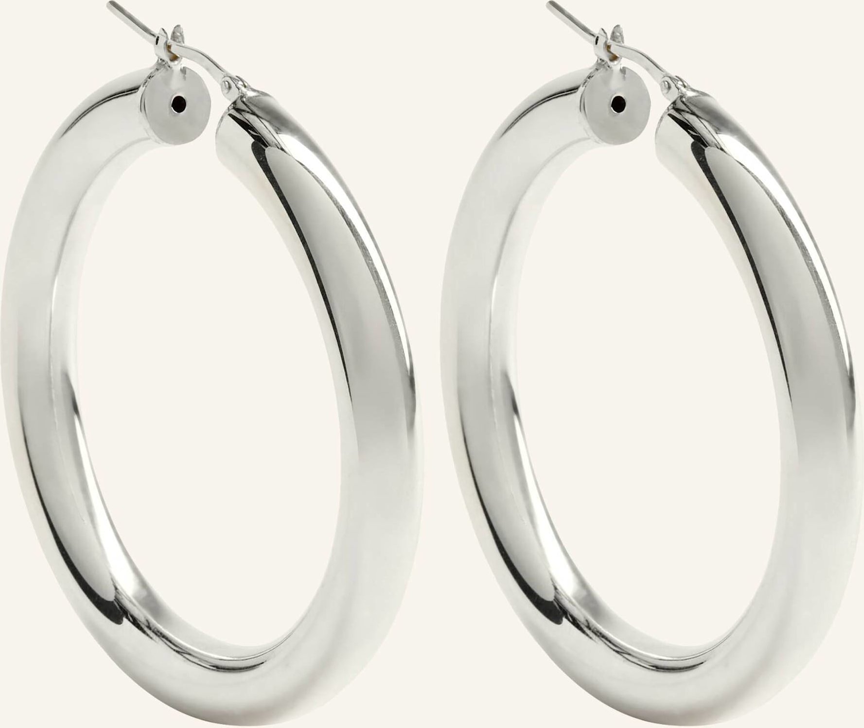 Pompidou Ohrringe Biggie By Glambou silber