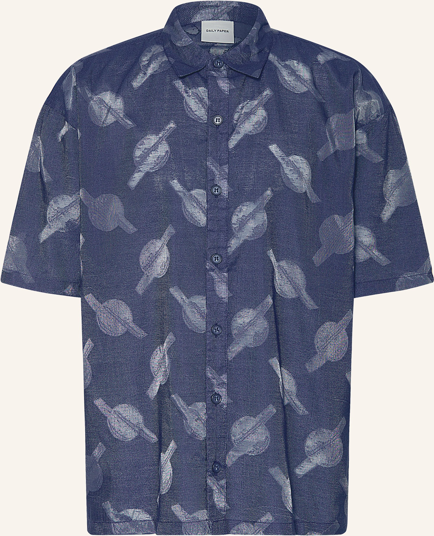 Daily Paper Kurzarm-Hemd Salim Relaxed Fit blau