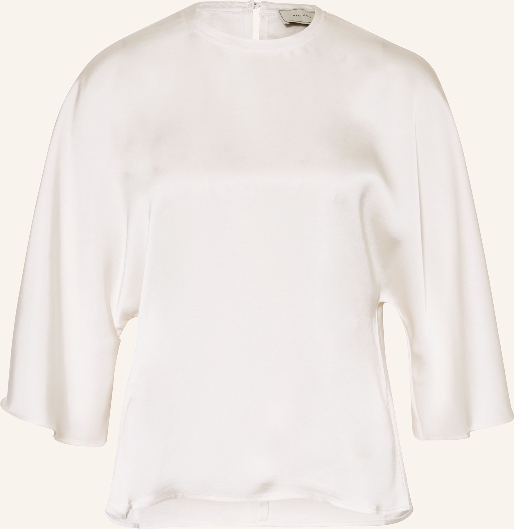 Thumbnail - Neo Noir Blusenshirt Liora Aus Satin Mit 3/4-Arm weiss