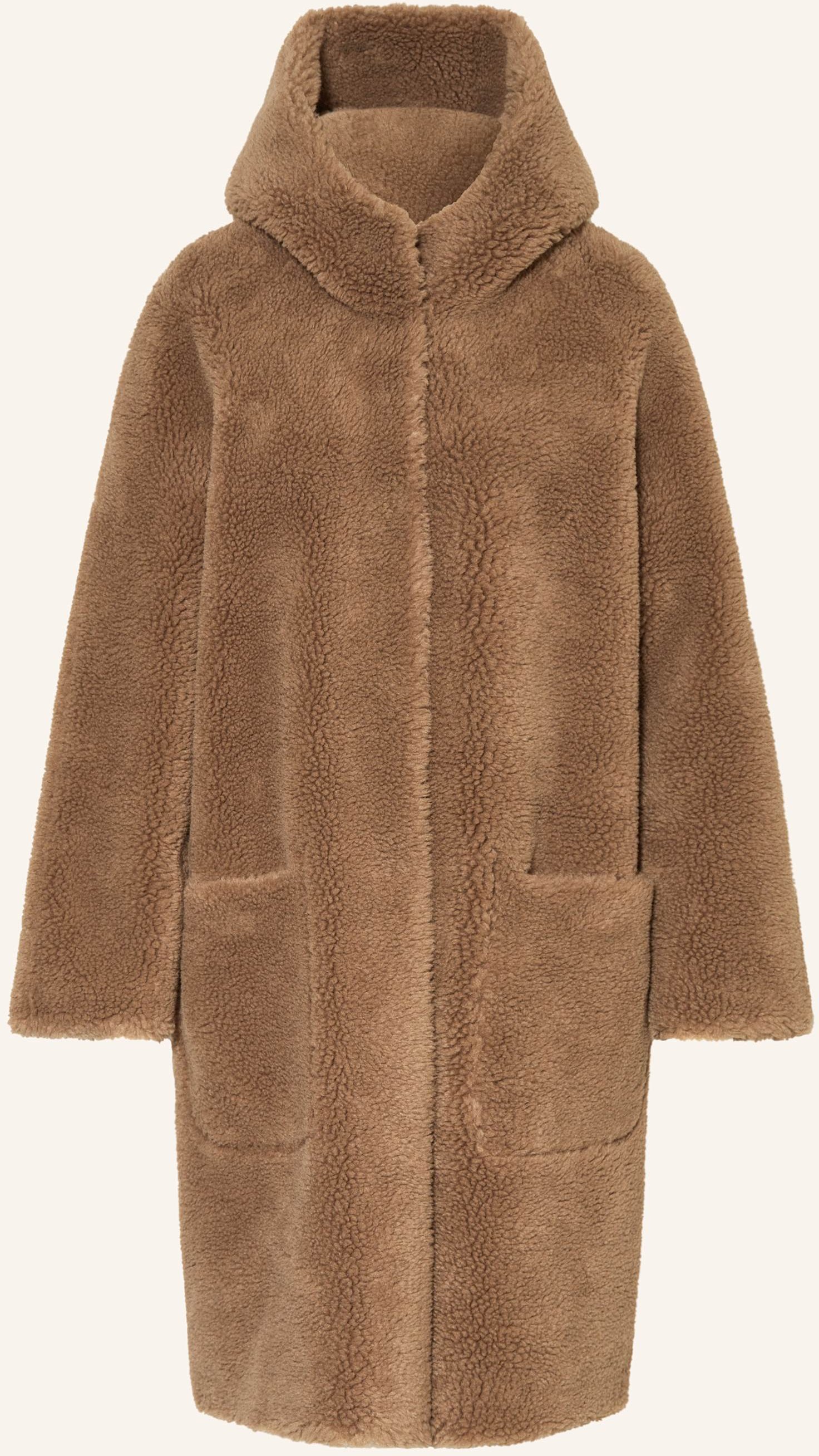 Studio Ar Teddyfell-Mantel Aisha Zum Wenden braun