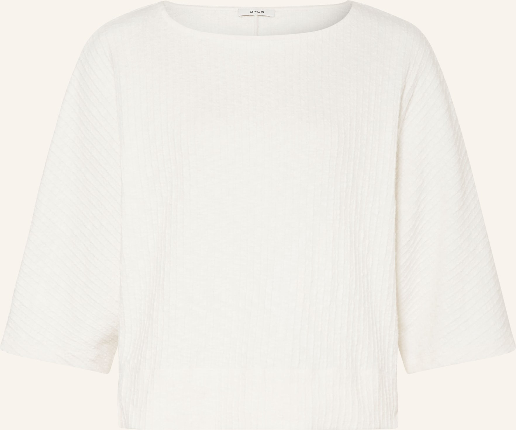 Opus Pullover Gathena Mit 3/4-Arm weiss