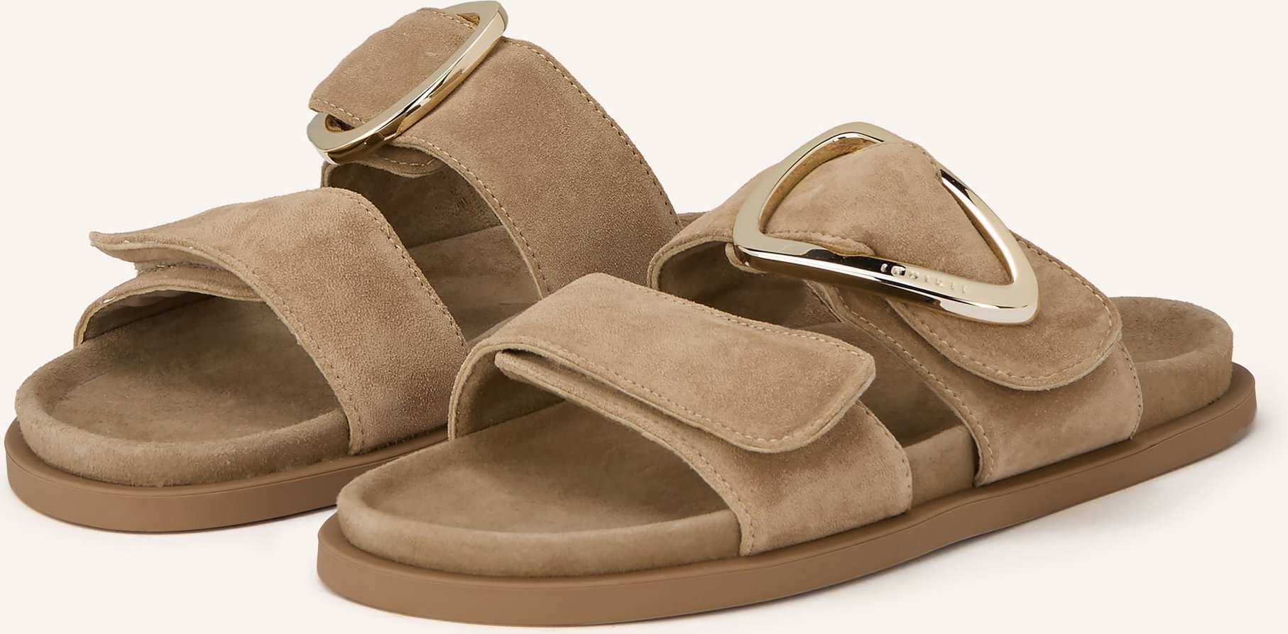 Inuikii Pantoletten Dreamer Buckle beige