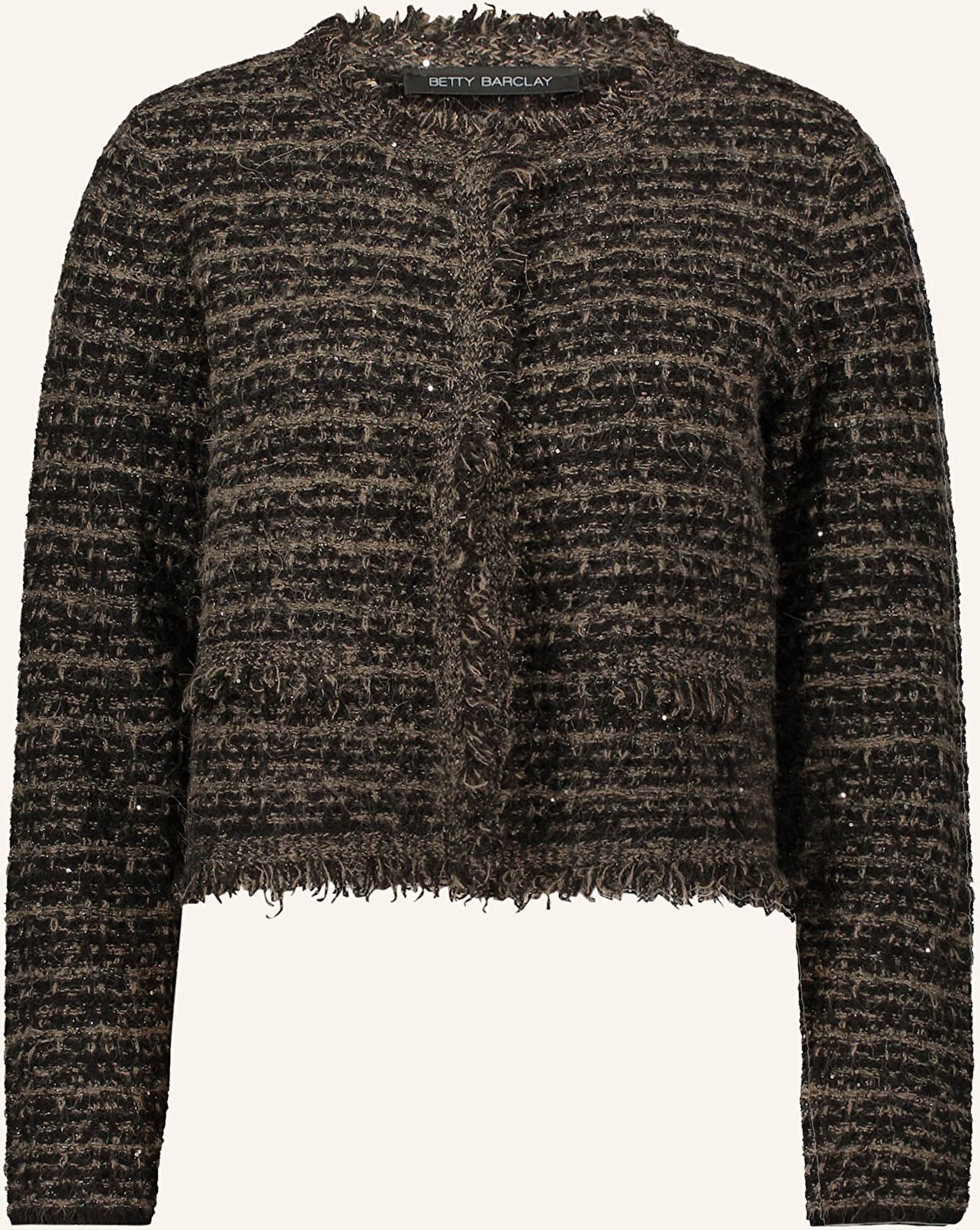 Betty Barclay Jacke Aus Bouclé Mit Pailletten schwarz