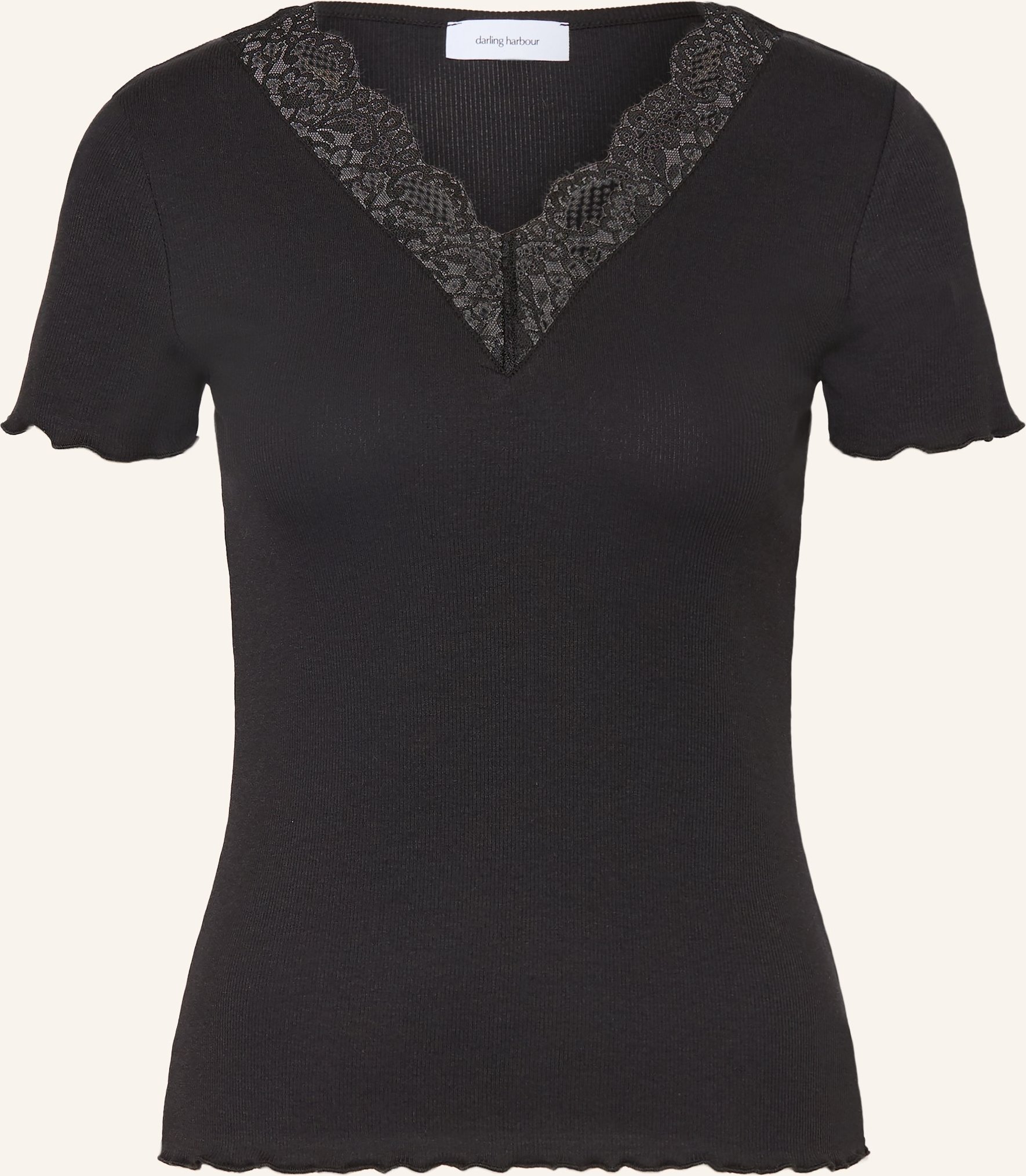 Darling Harbour T-Shirt Mit Spitze schwarz