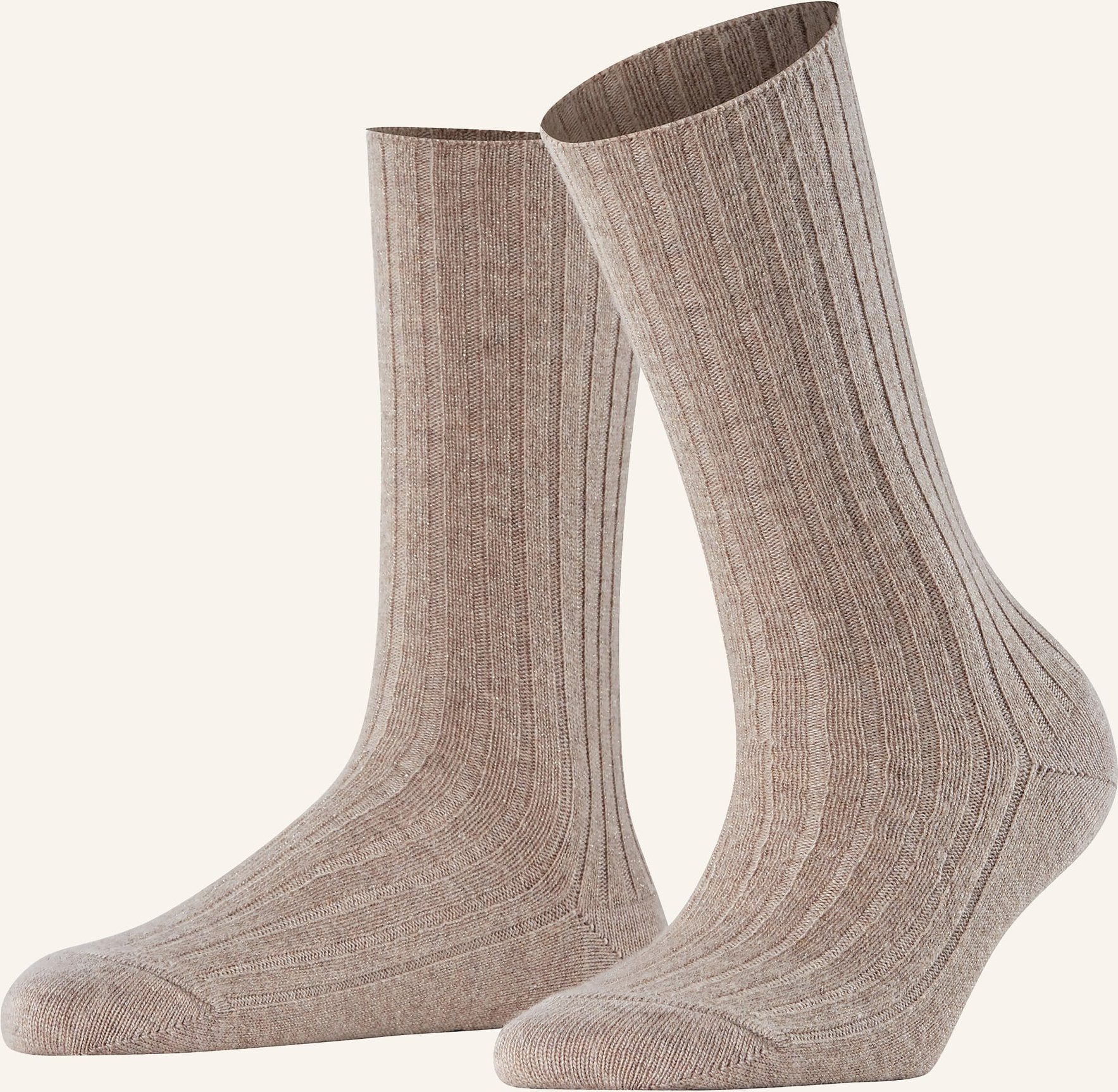 Falke Socken Cosy Wool Mit Glitzergarn beige