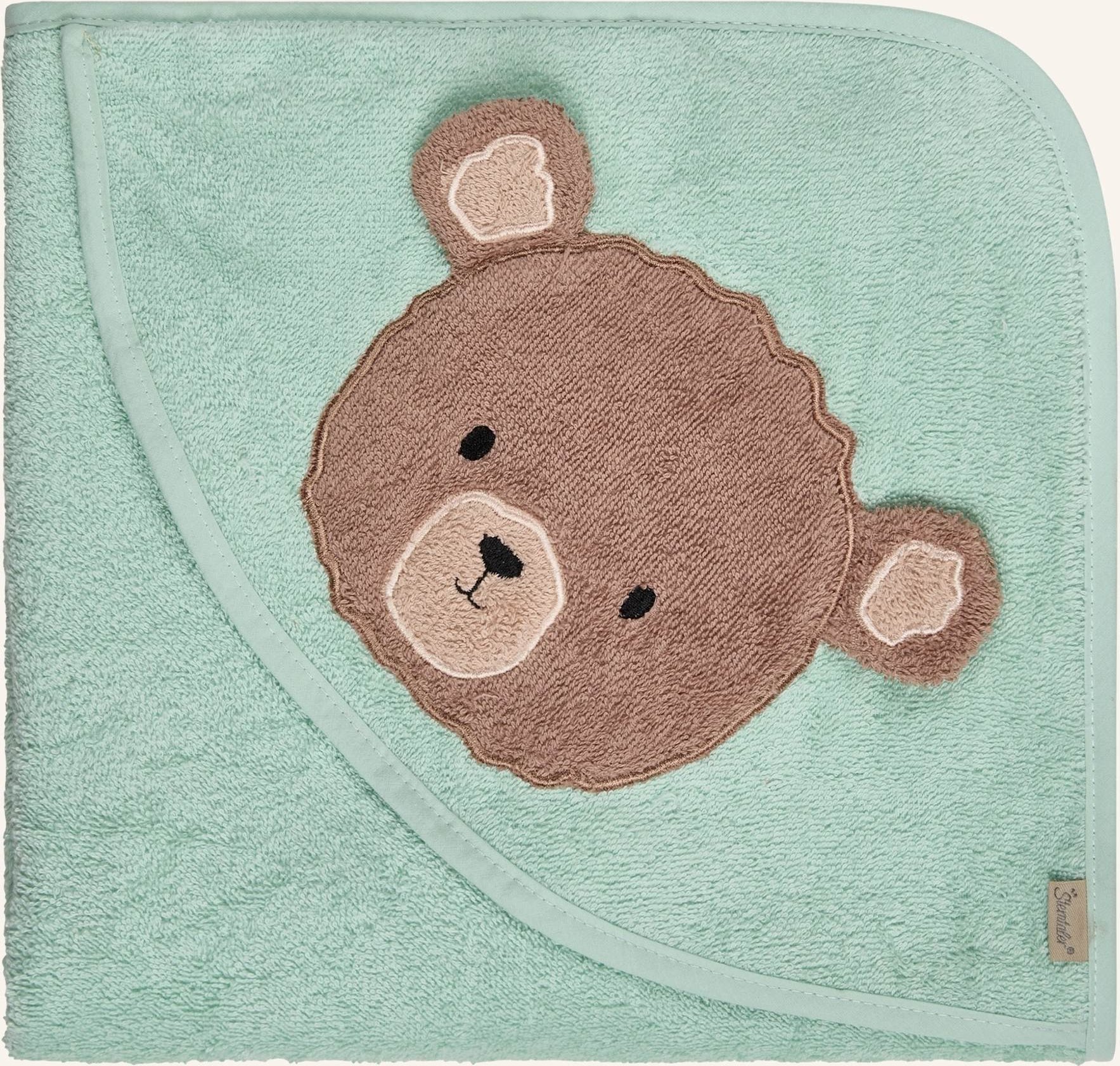 Sterntaler Motiv-Kapuzenbadetuch Bär Bo gruen