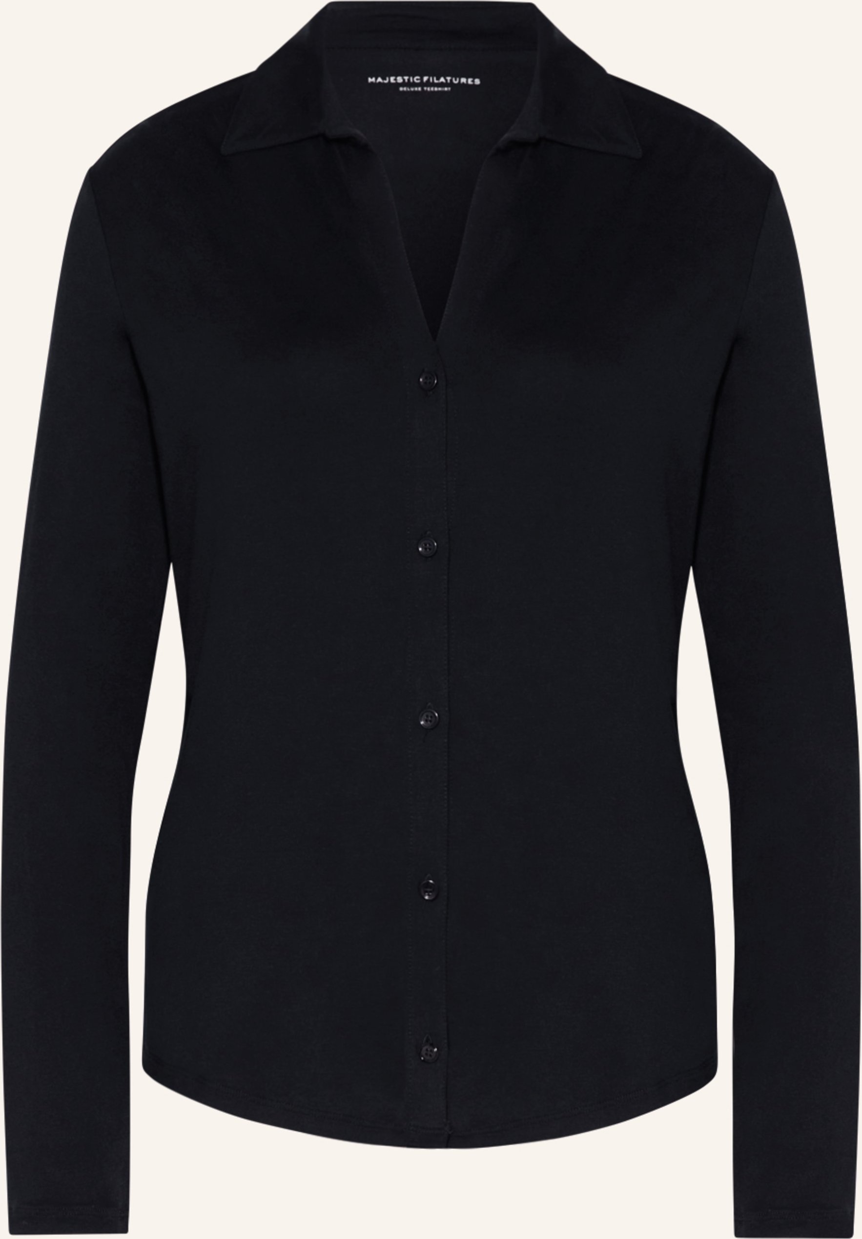 Majestic Filatures Hemdbluse Aus Jersey blau