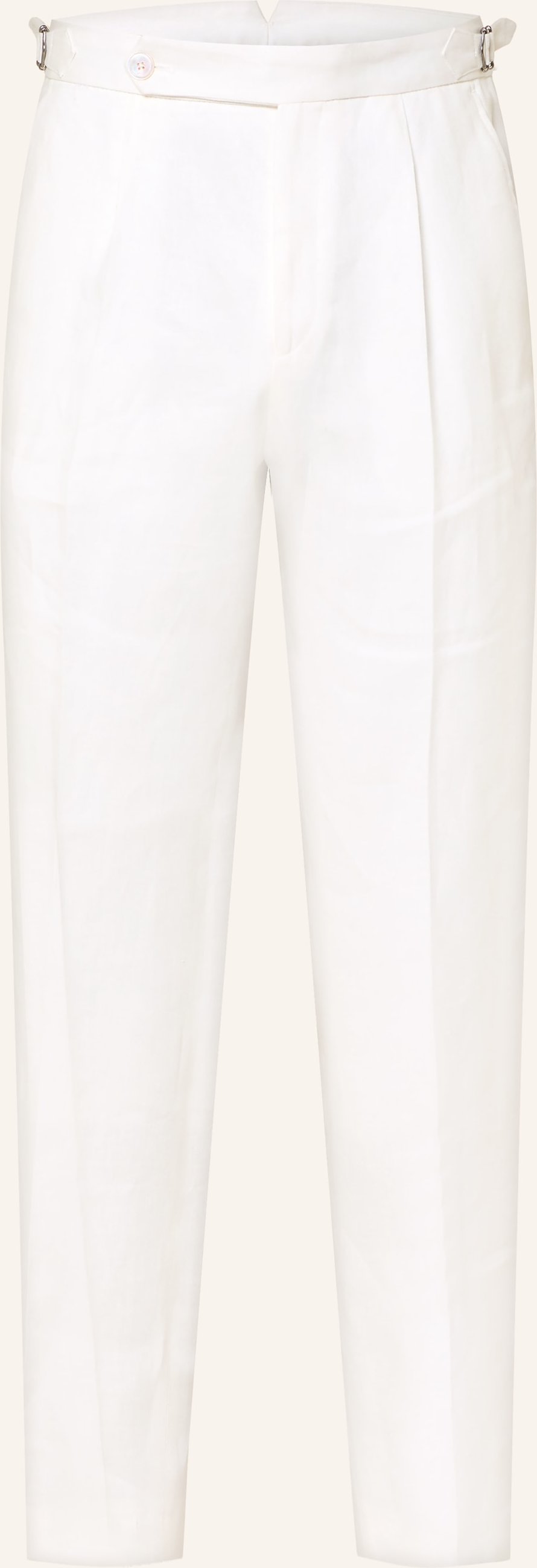 Boss Leinen-Chino Perino Tapered Fit weiss