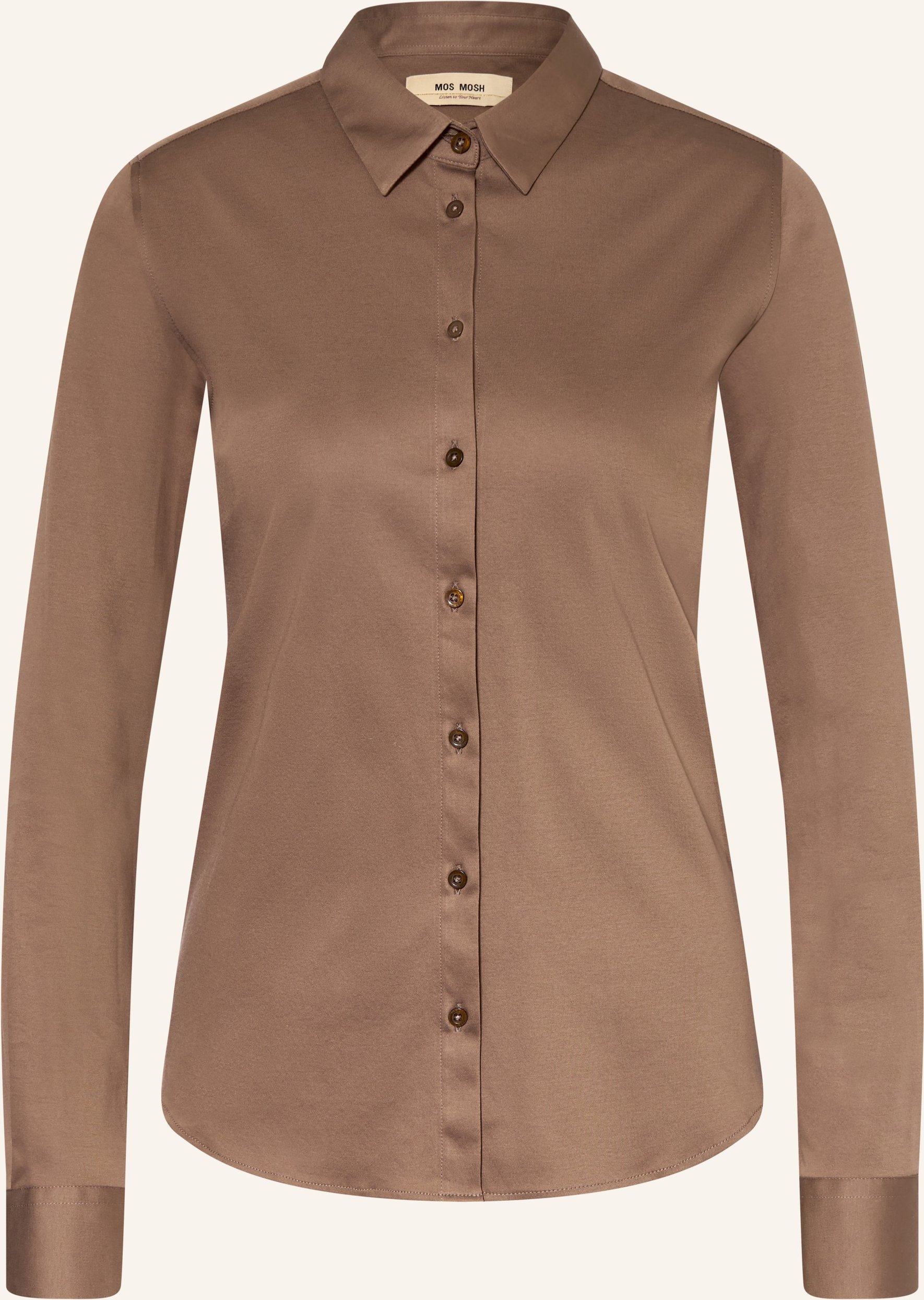 Mos Mosh Hemdbluse Mmtina Aus Jersey braun