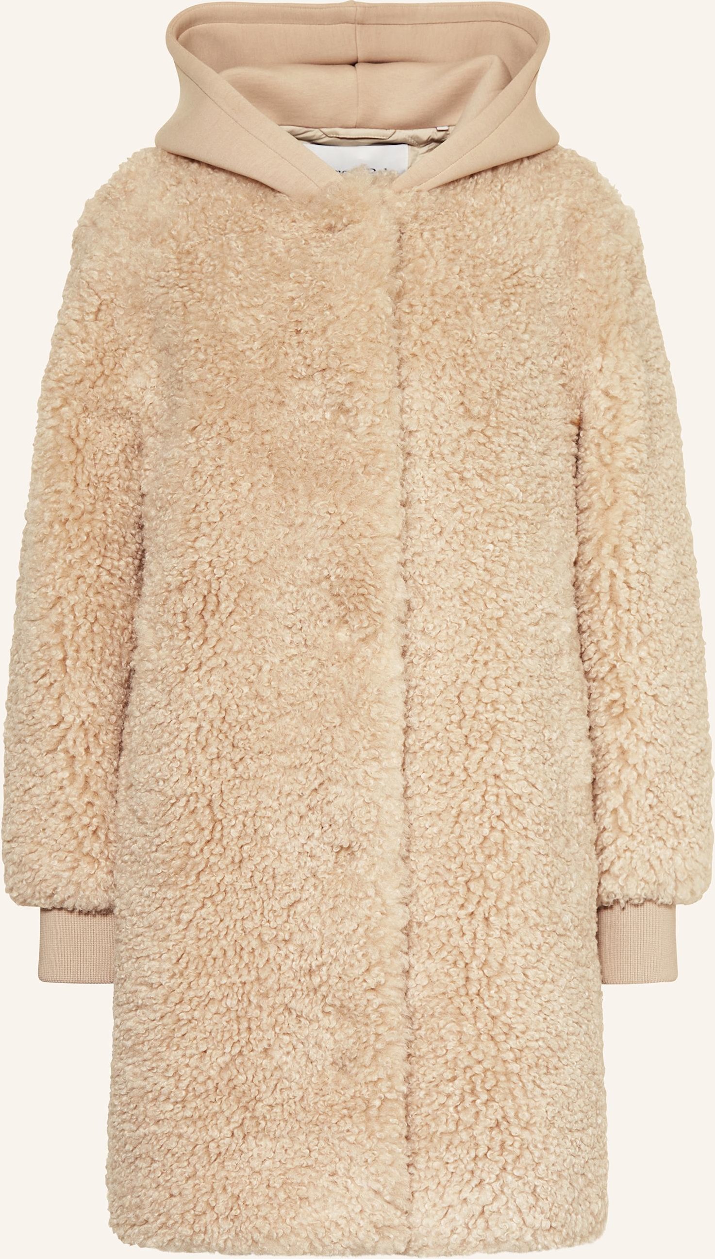 Thumbnail - Marc O'polo Denim Teddyfell-Mantel Im Materialmix beige