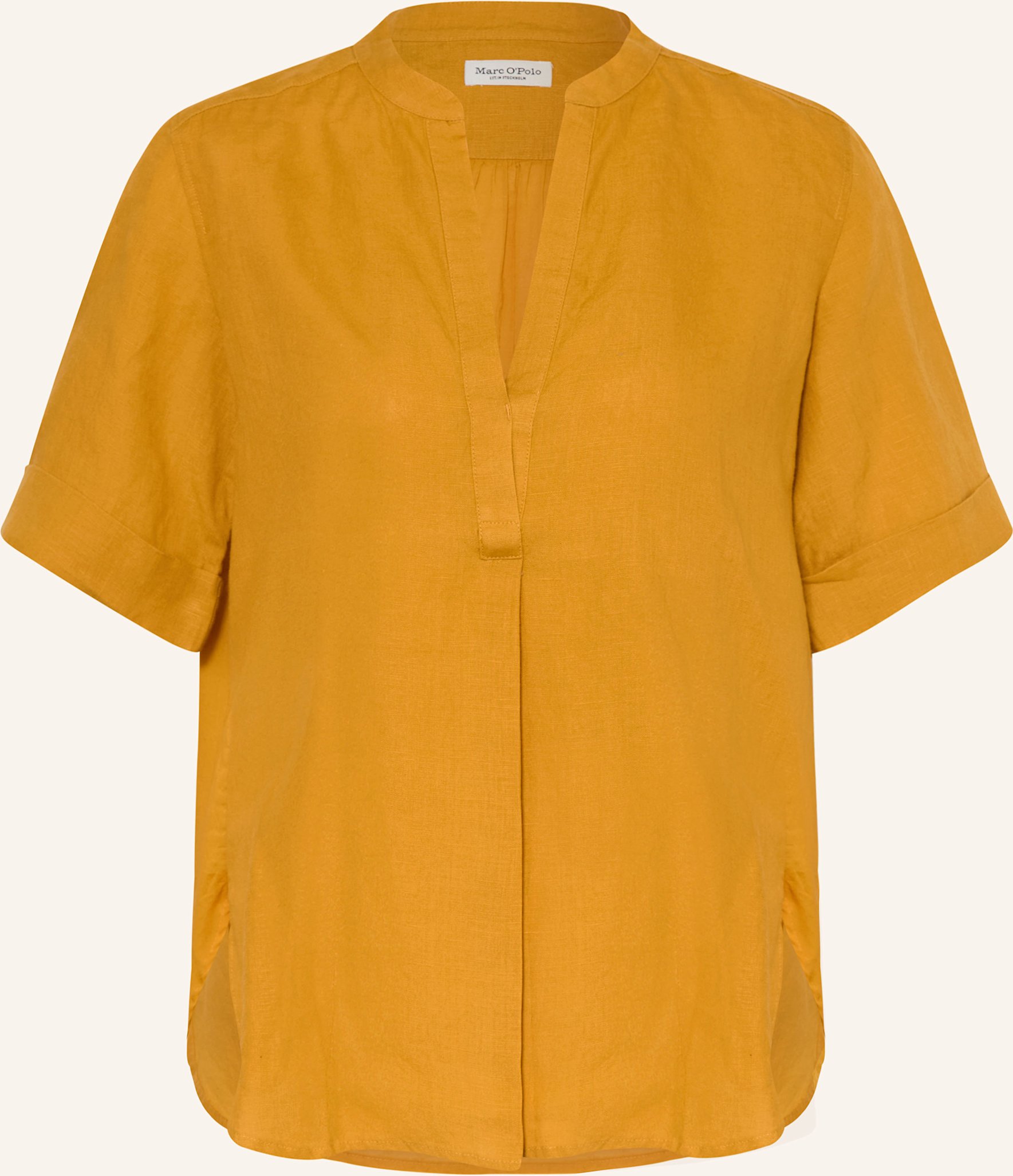 Thumbnail - Marc O'polo Blusenshirt Aus Leinen gelb