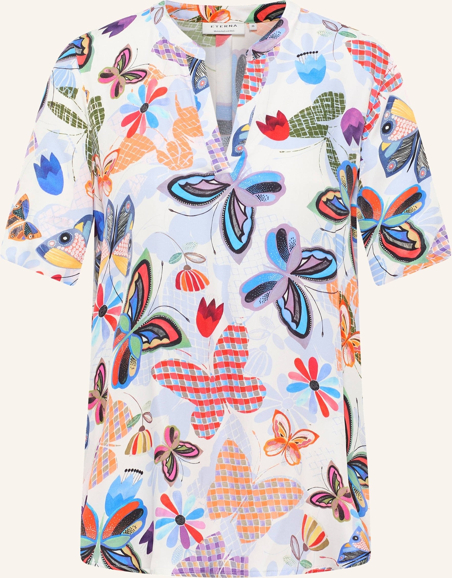 Eterna Bluse Loose Fit blau