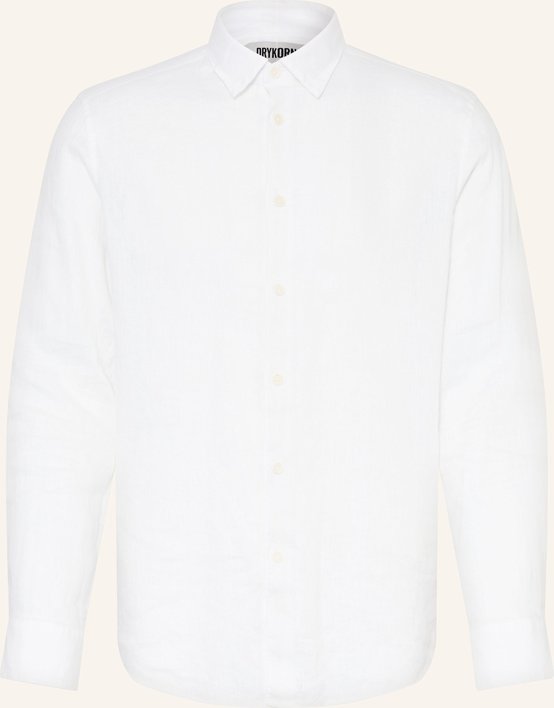 Drykorn Hemd Ramis Regular Fit Aus Leinen weiss
