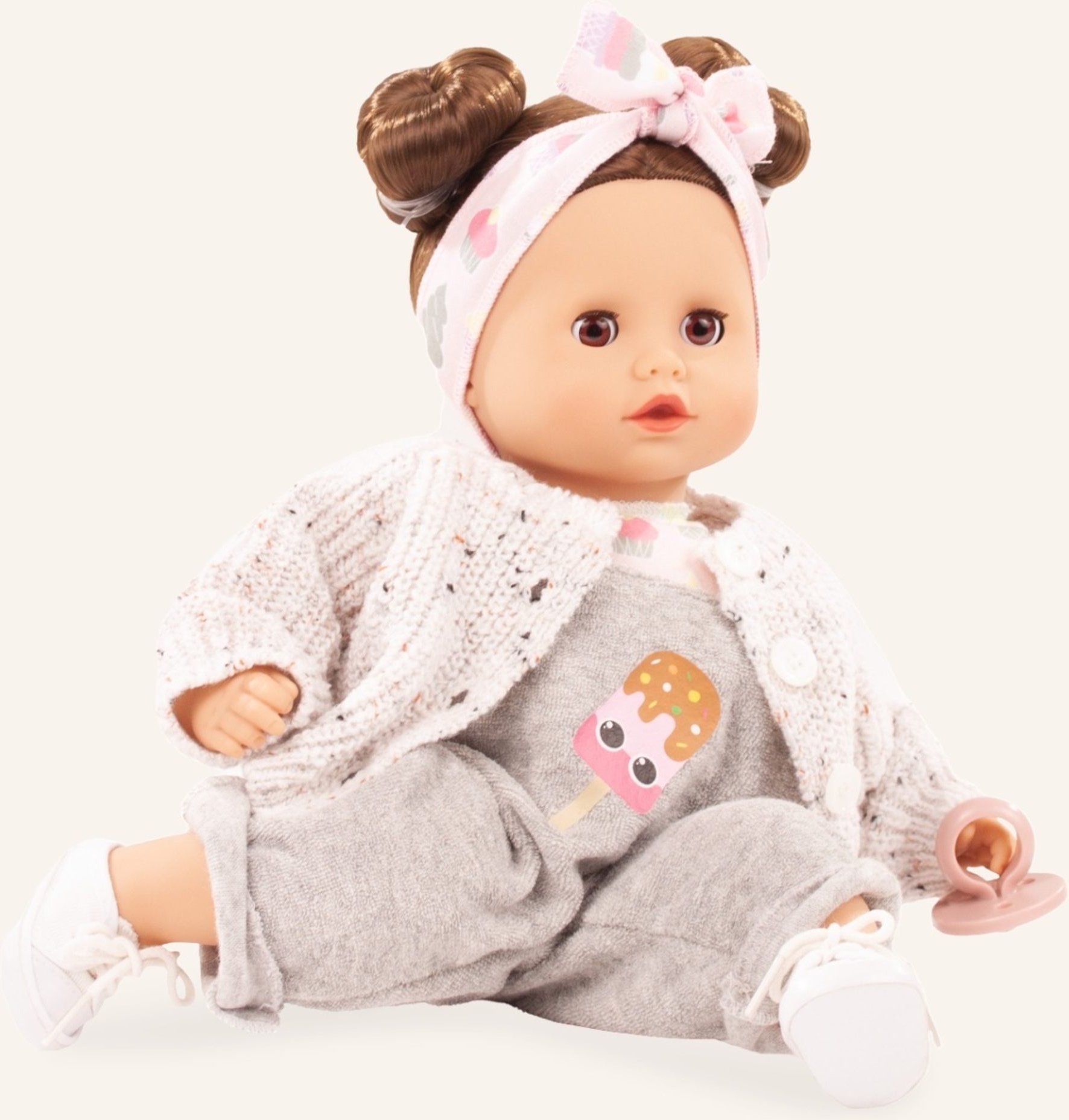 Götz Babypuppe Popsicle Muffin grau
