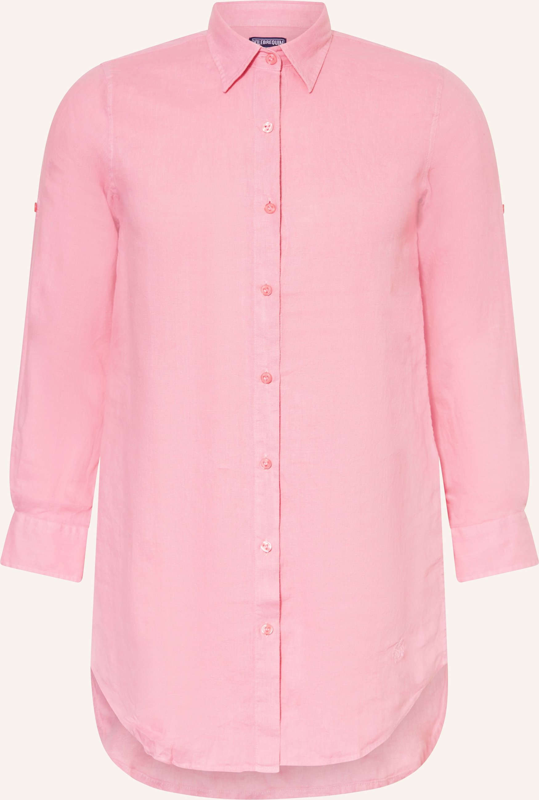 Vilebrequin Hemdbluse Fragance Aus Leinen rosa